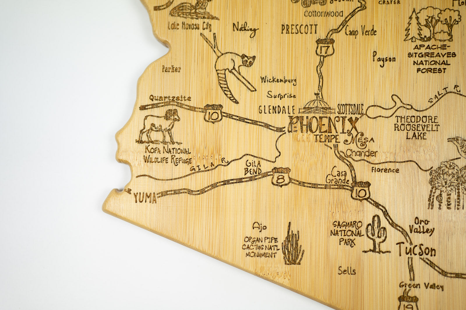 Arizona Map Cutting Board