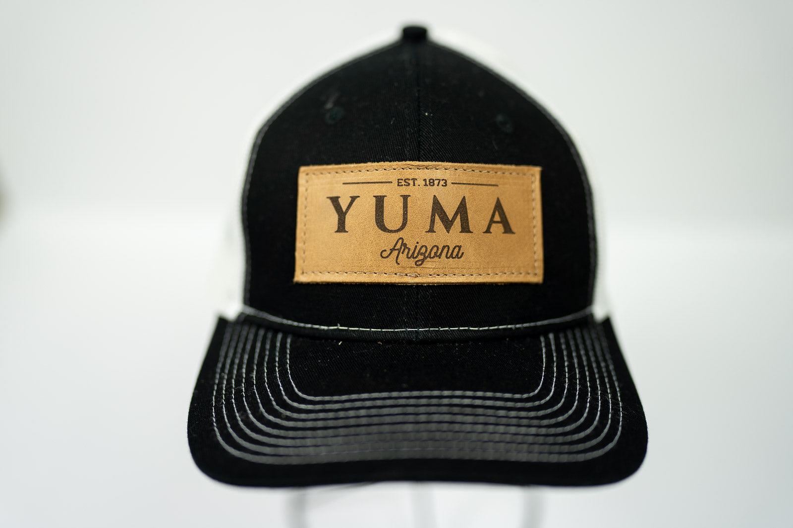 Yuma Leather Patch Hat Black