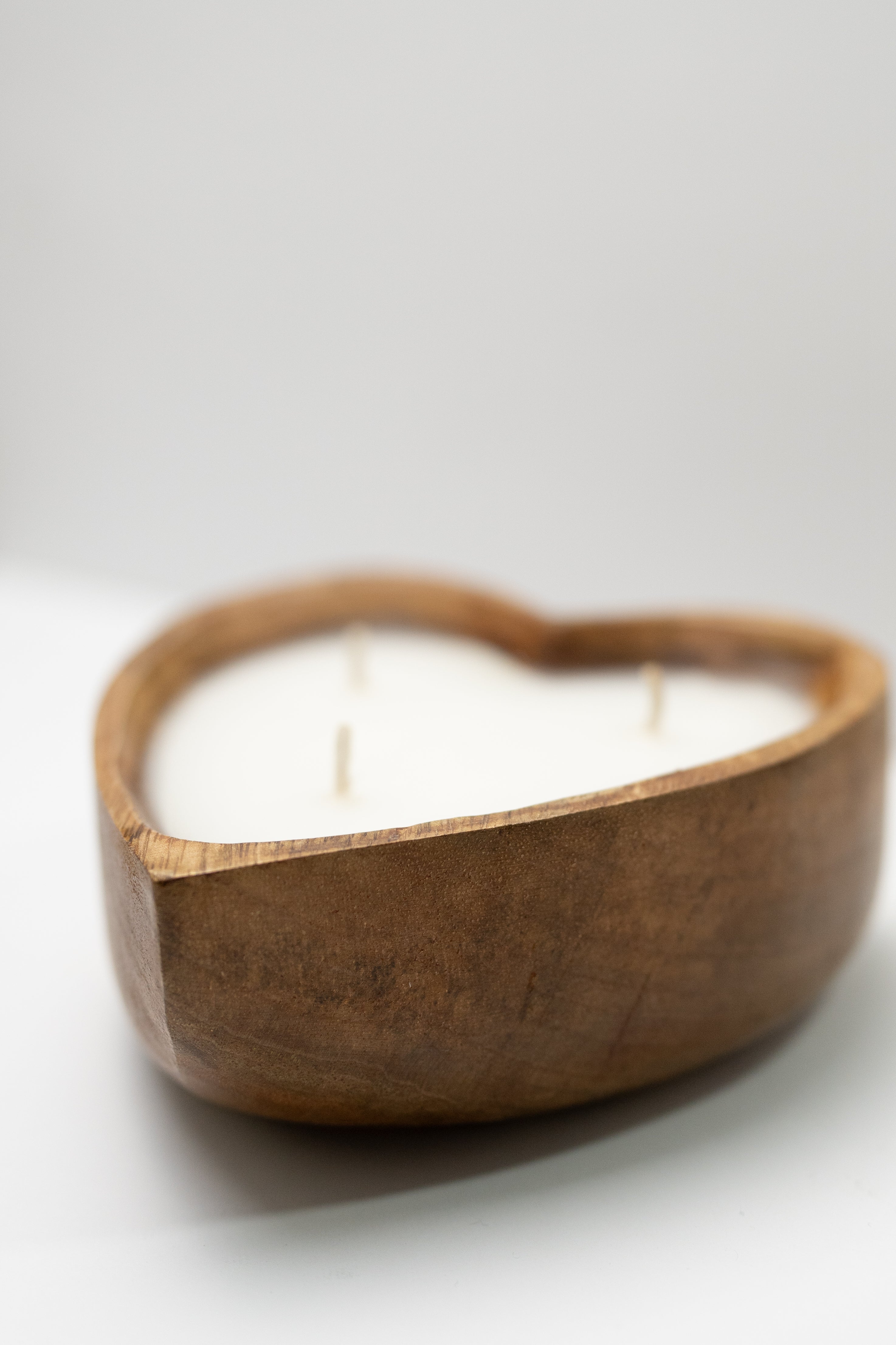 Wooden Heart Candle