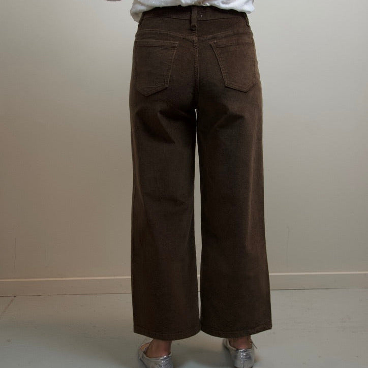 Corduroy Wide-Leg Pants