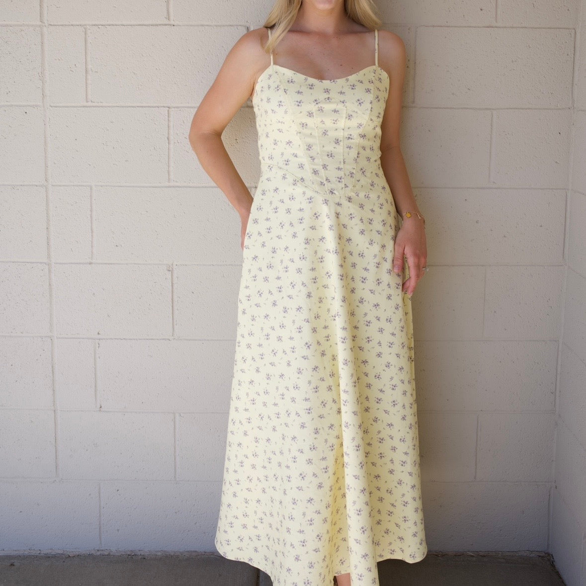 Floral Printed Twill Maxi Dress