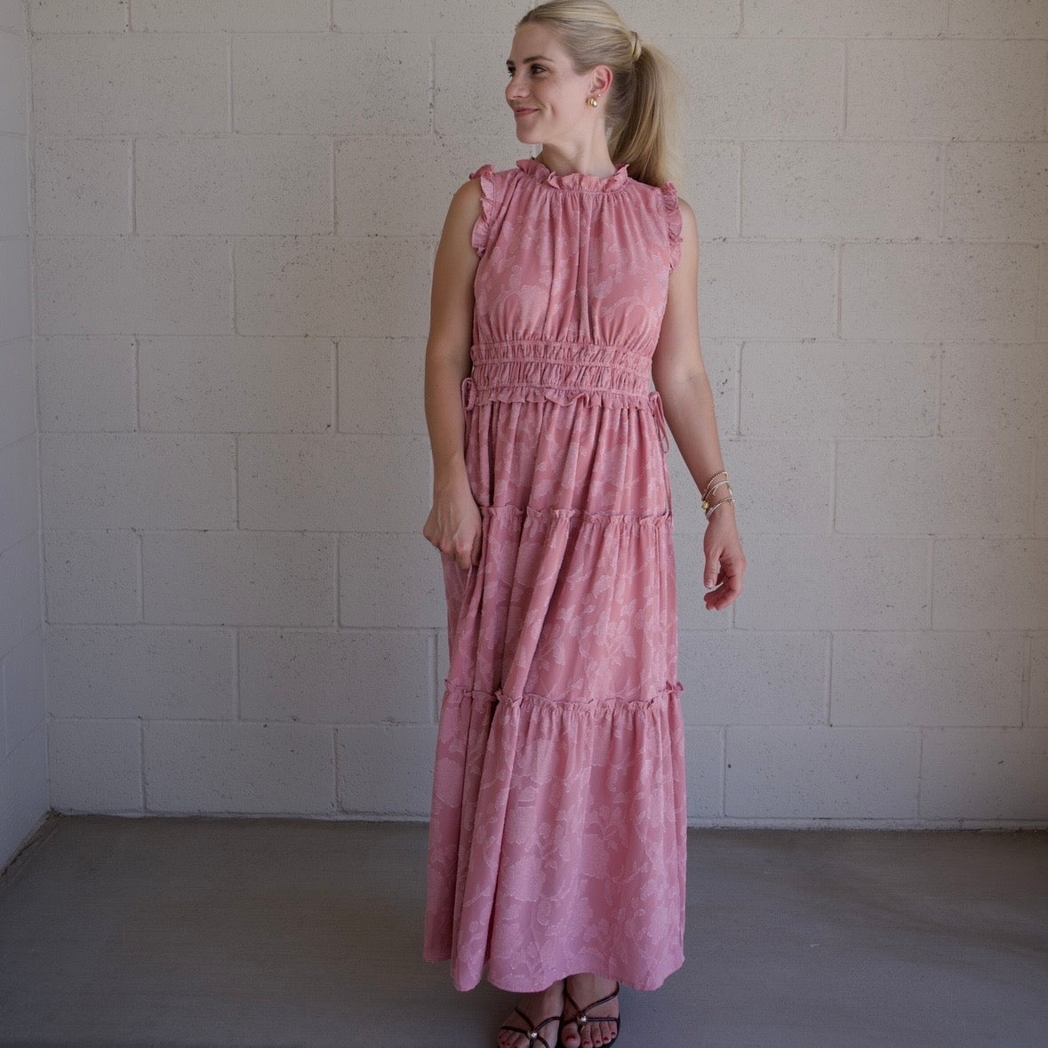 Tiered Floral Maxi Dress