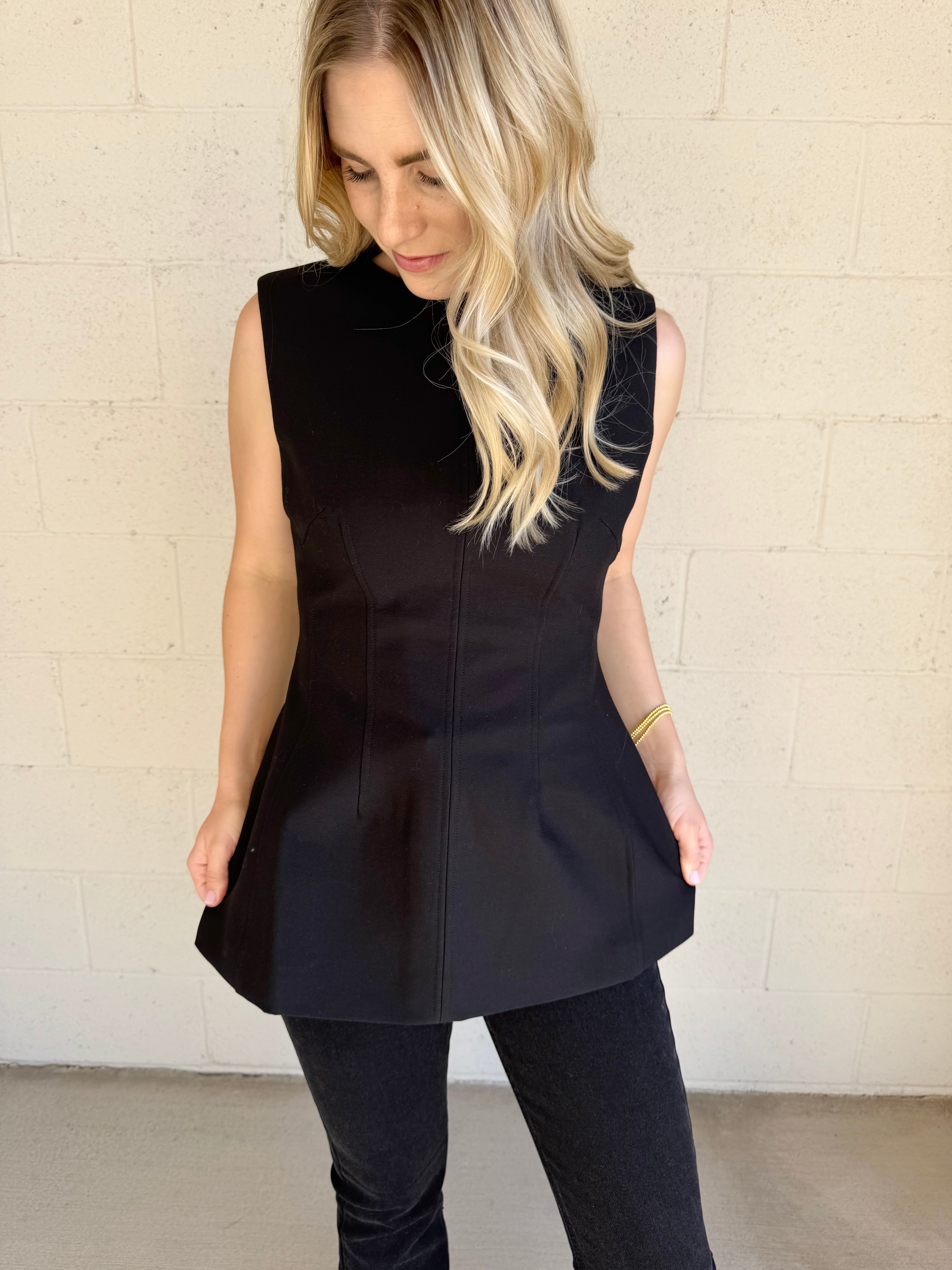 Black Essential Sleeveless Top