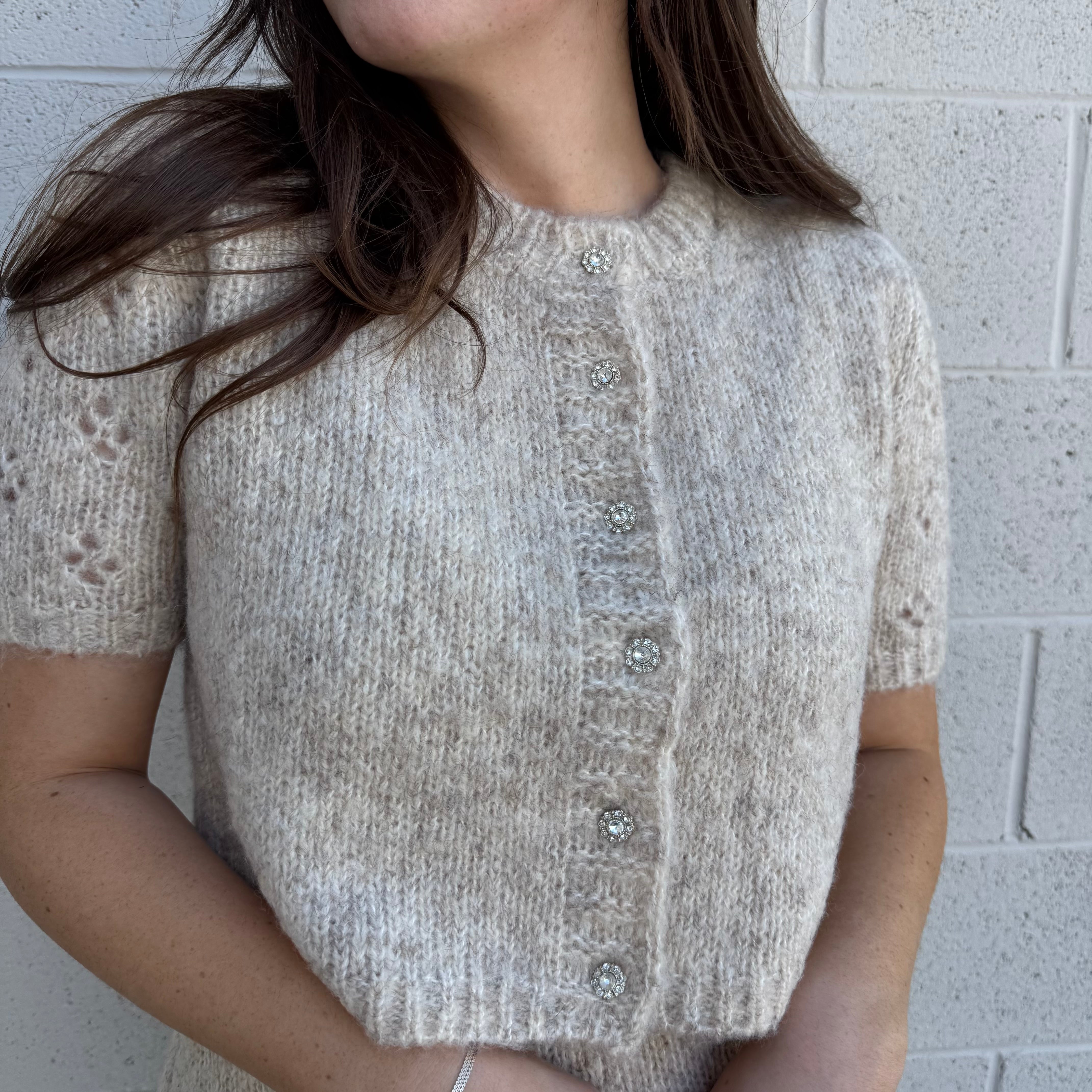 Oatmeal Knit Dress & Cardigan Set