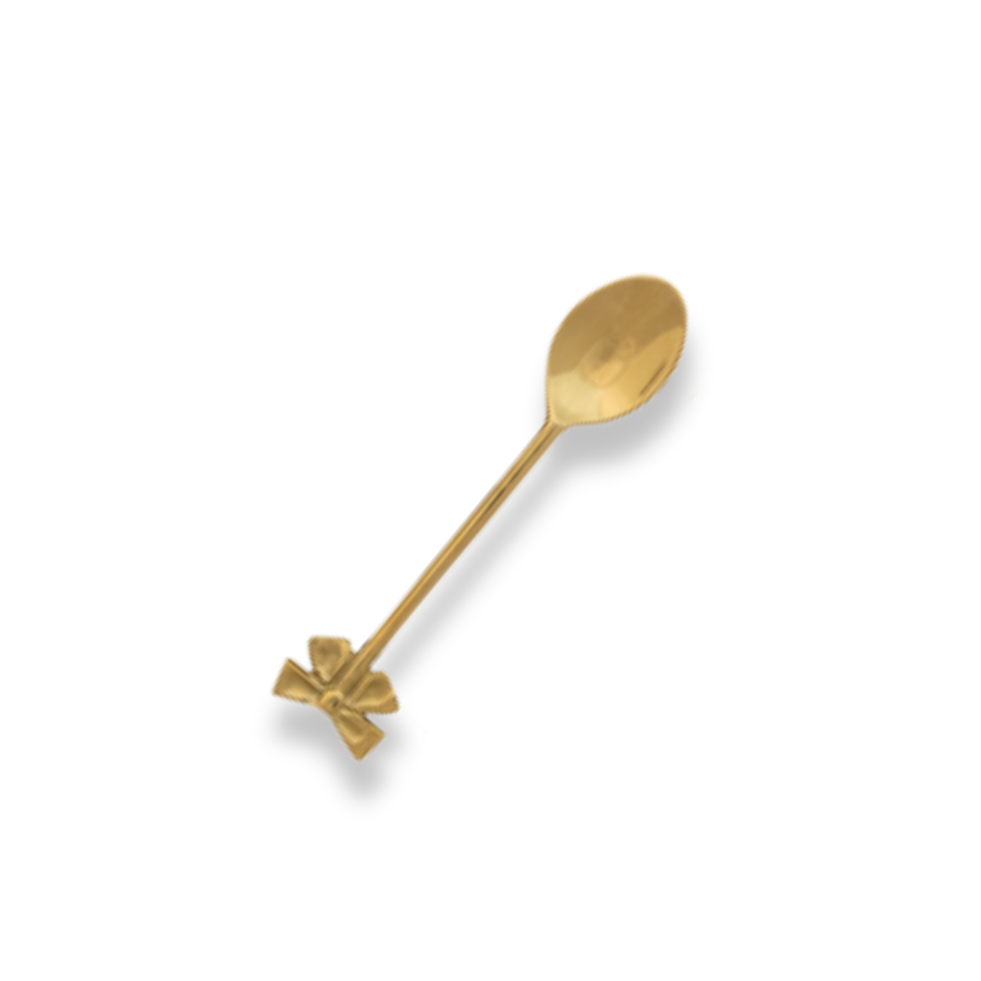 Brass Spoon W/ Bow Shaped Handle