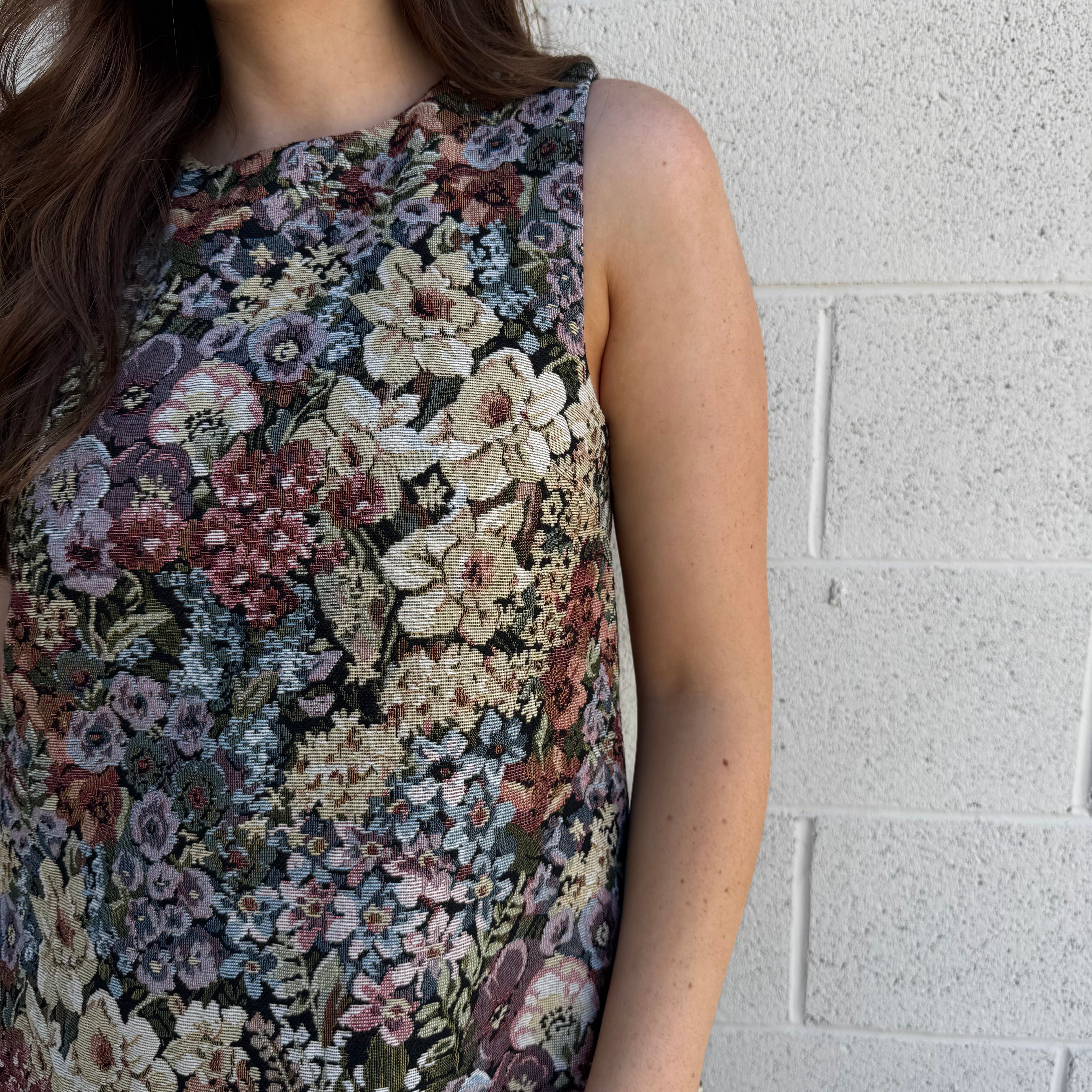 Sleeveless Floral Dress
