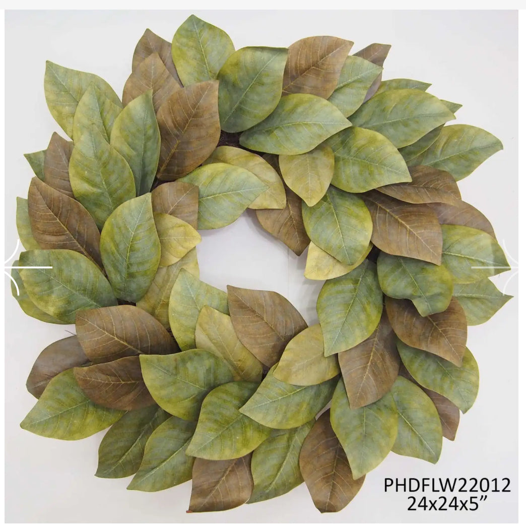 Crafted Paper Magnolia Wreath