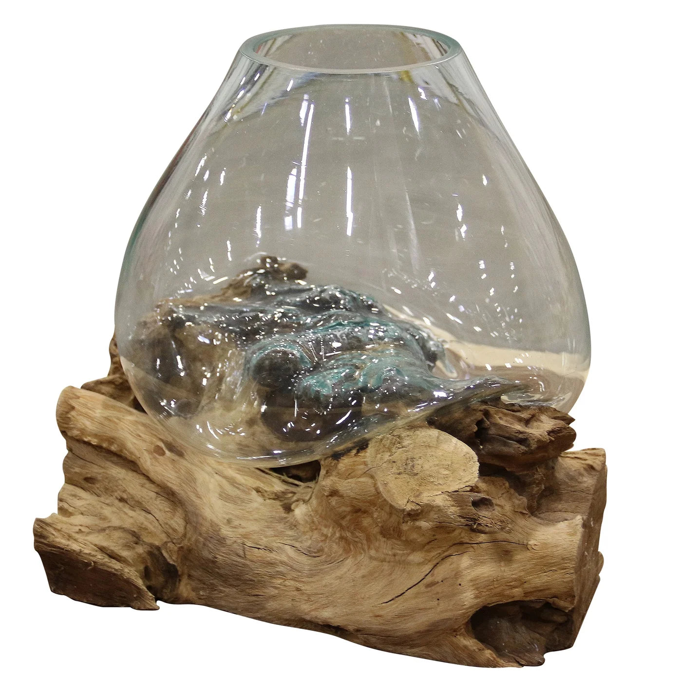 Glass Bowl on Natural Root