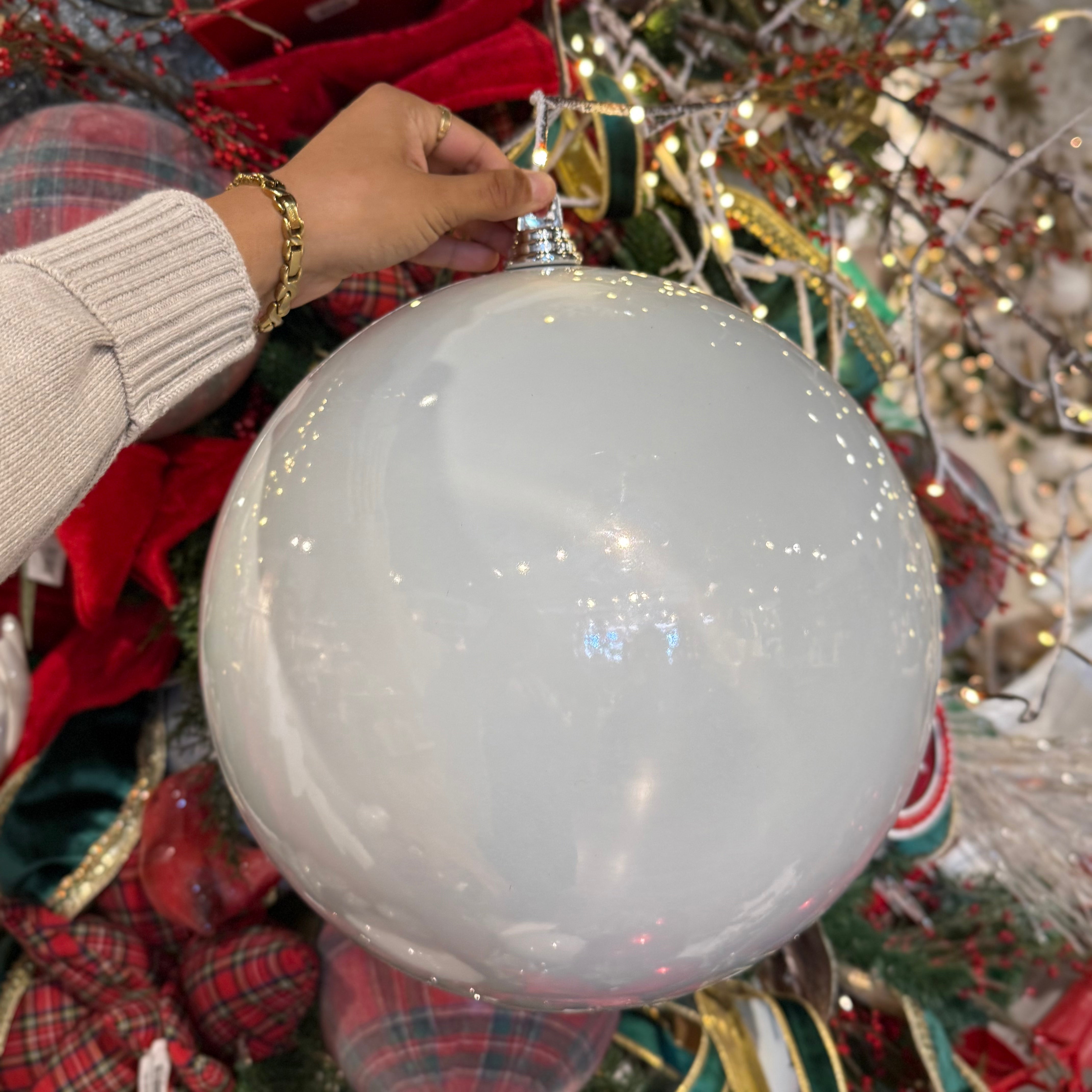 Snow White Pearlescent Ornament