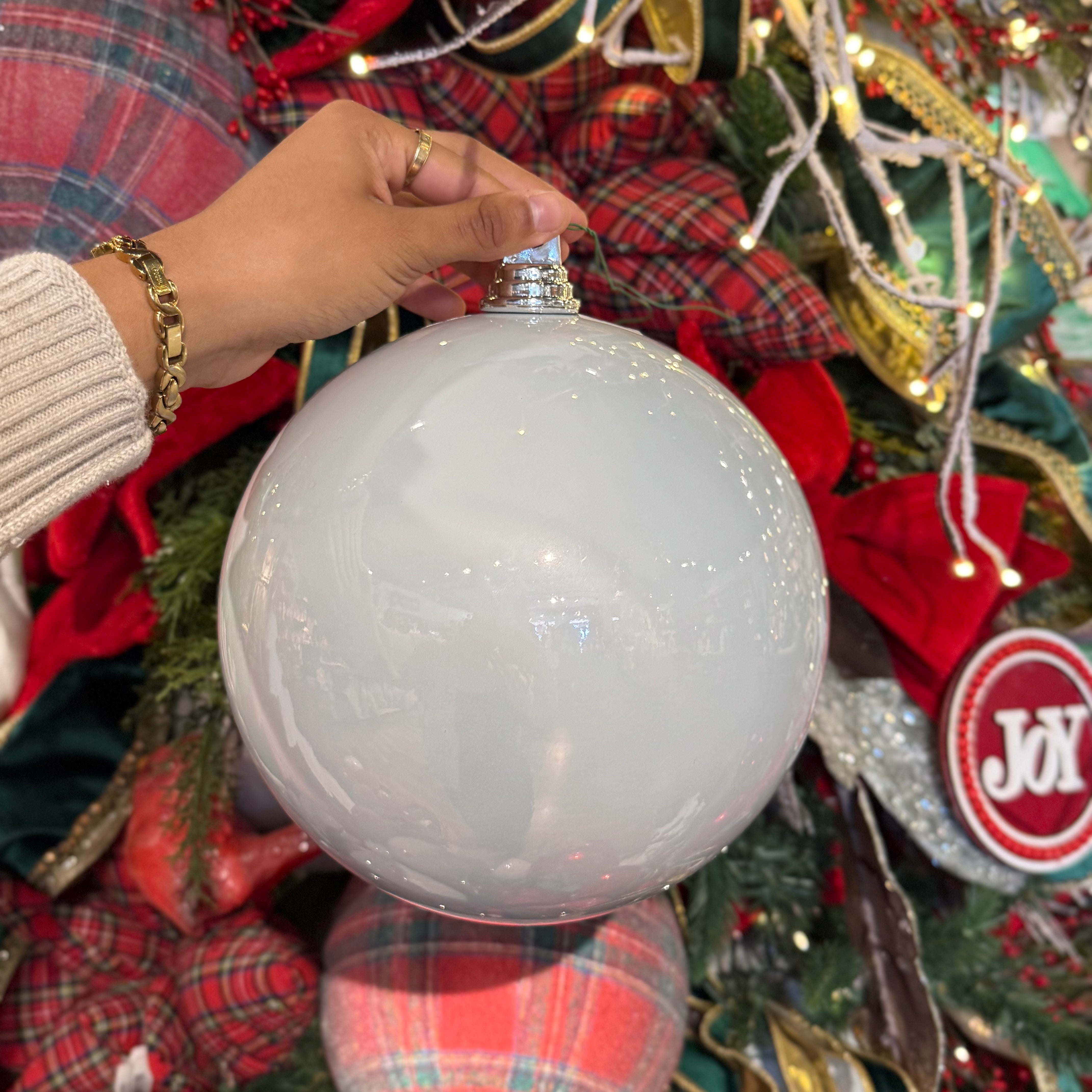 Snow White Pearlescent Ornament