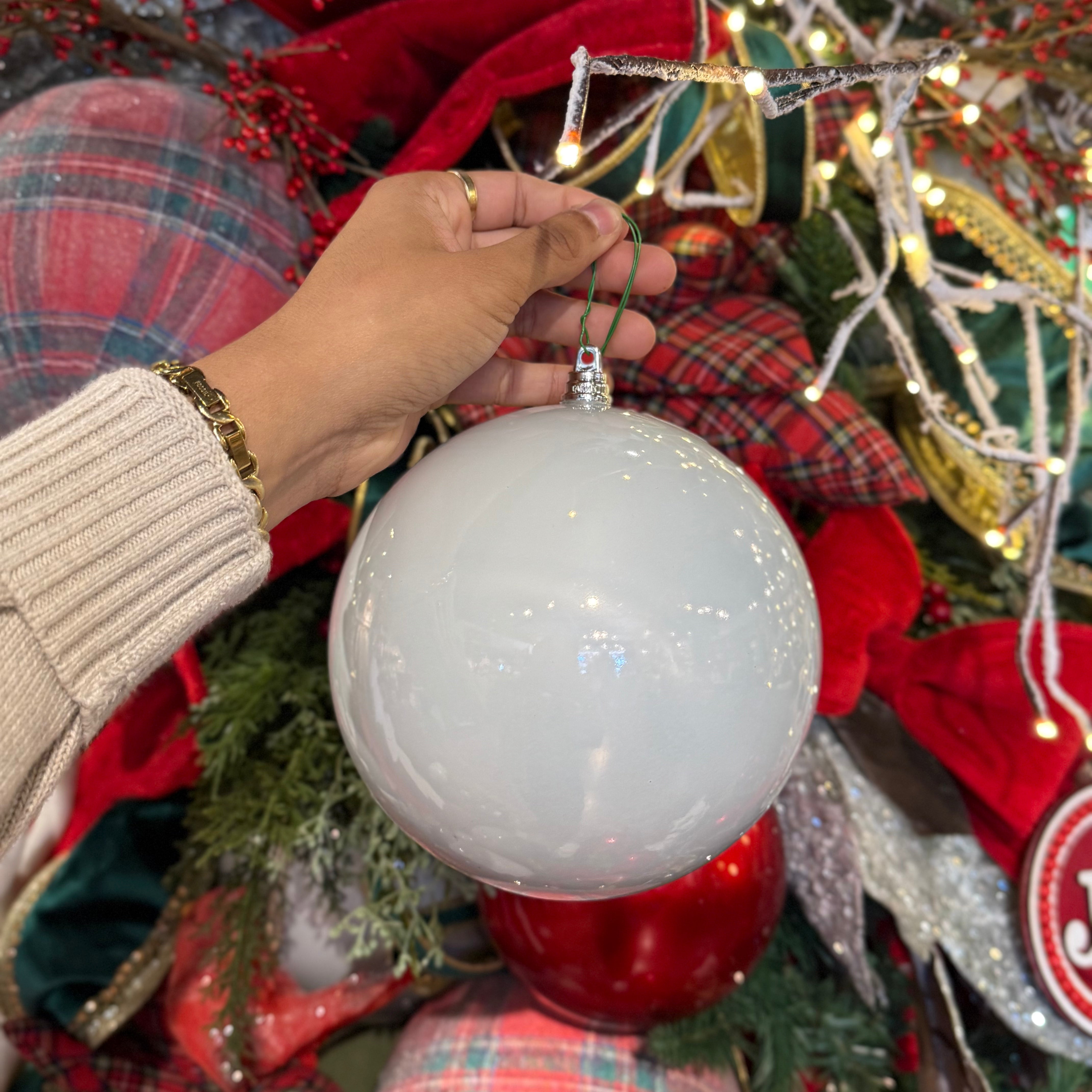 Snow White Pearlescent Ornament