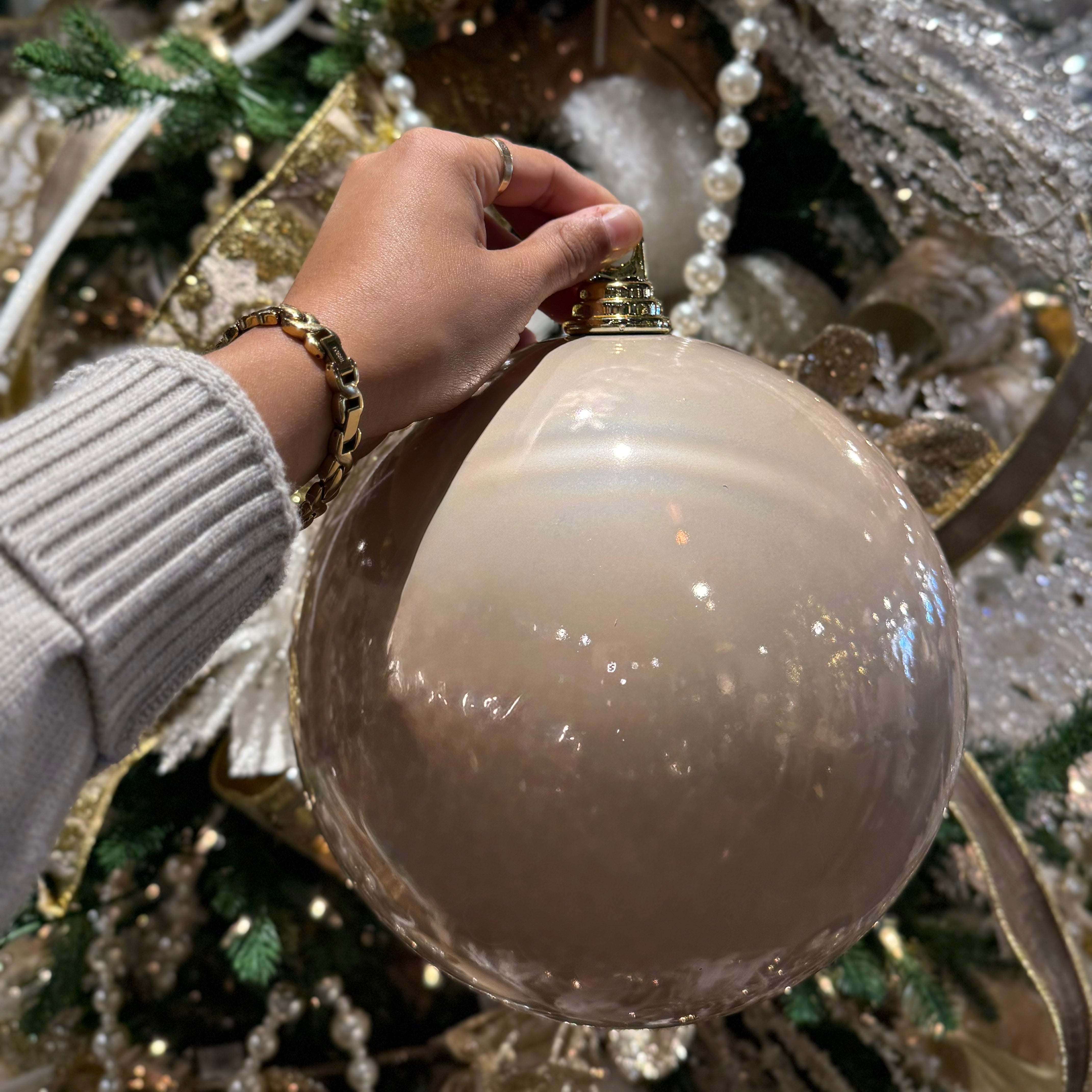Champagne Pearlescent Ornament