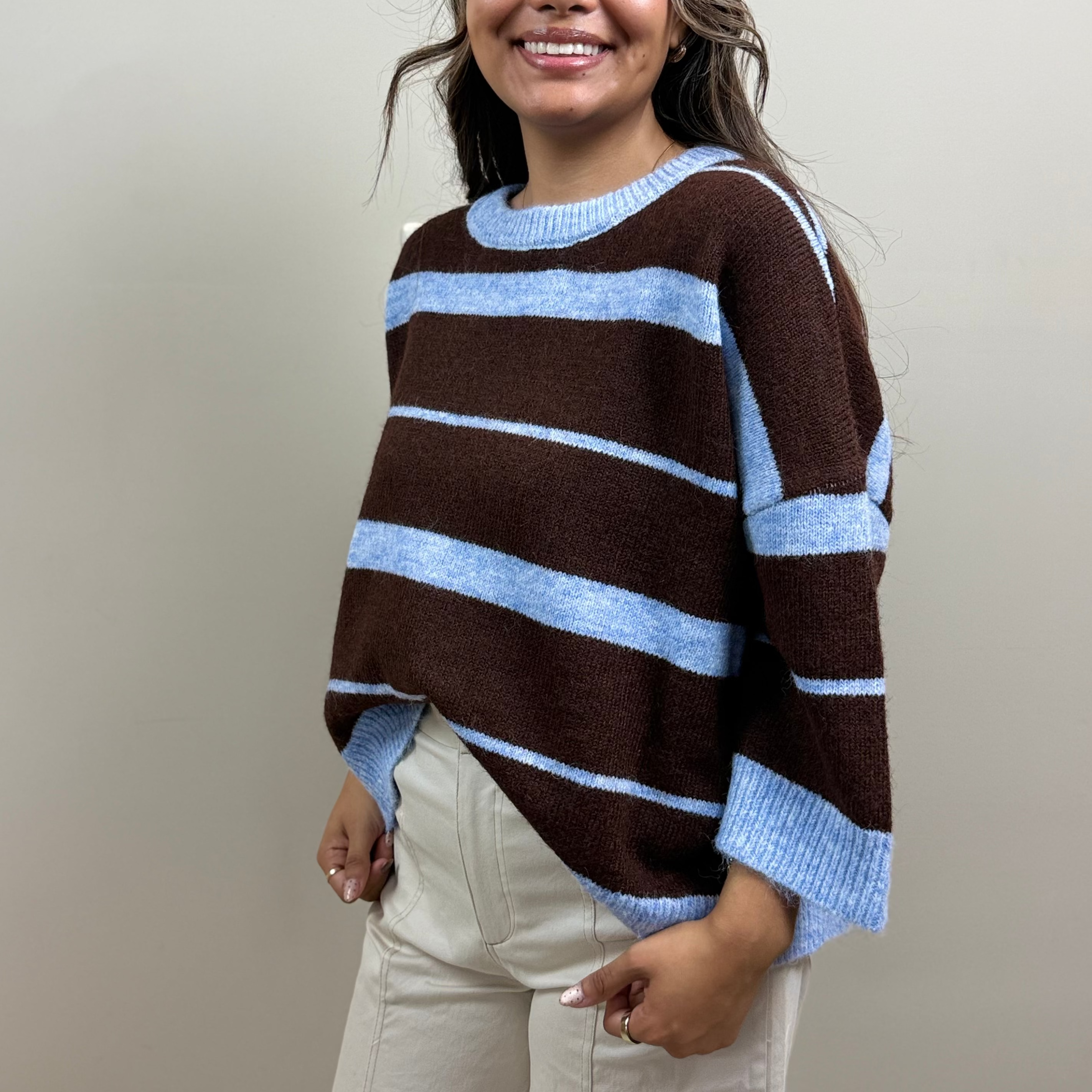 Cozy Colorblock Stripe Sweater