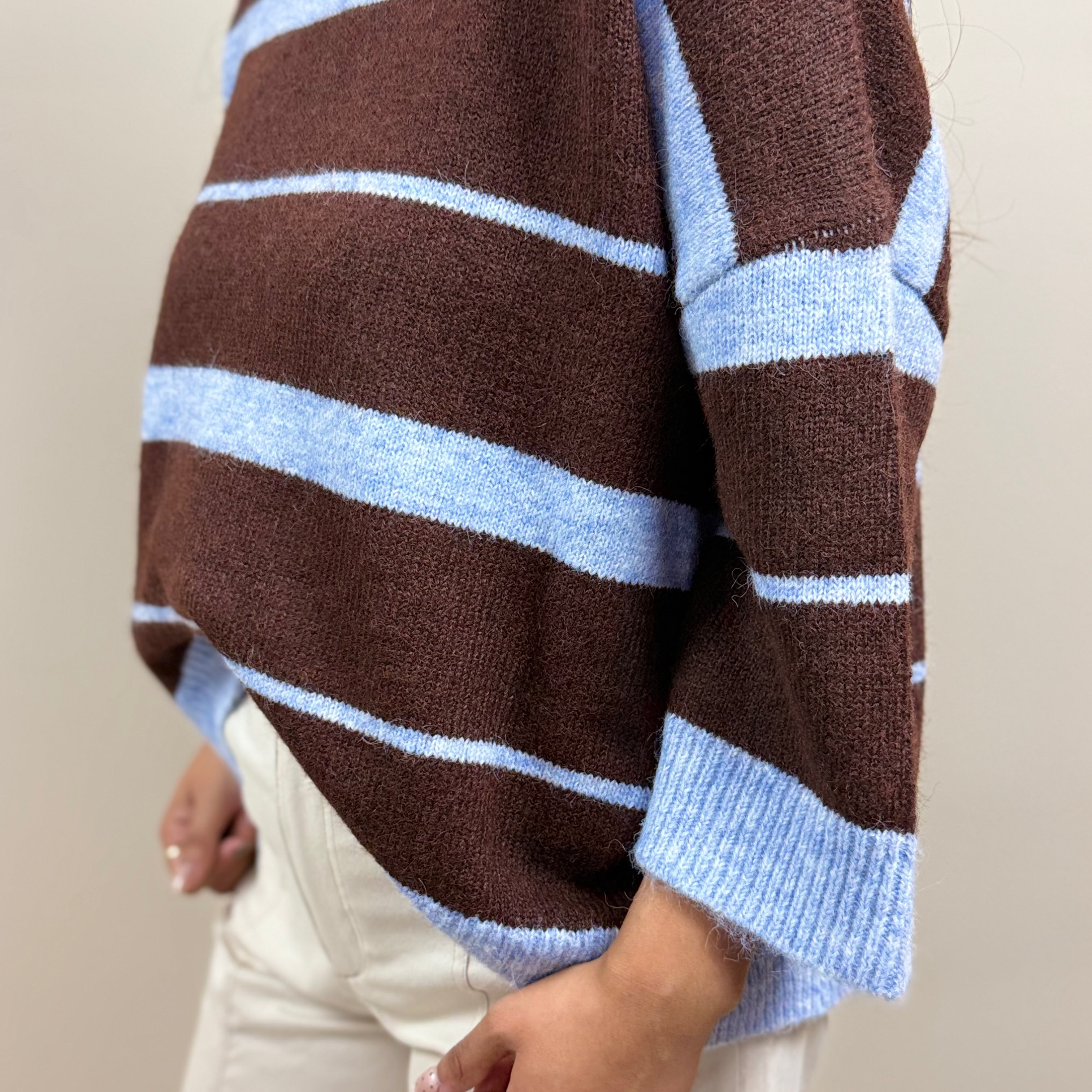 Cozy Colorblock Stripe Sweater
