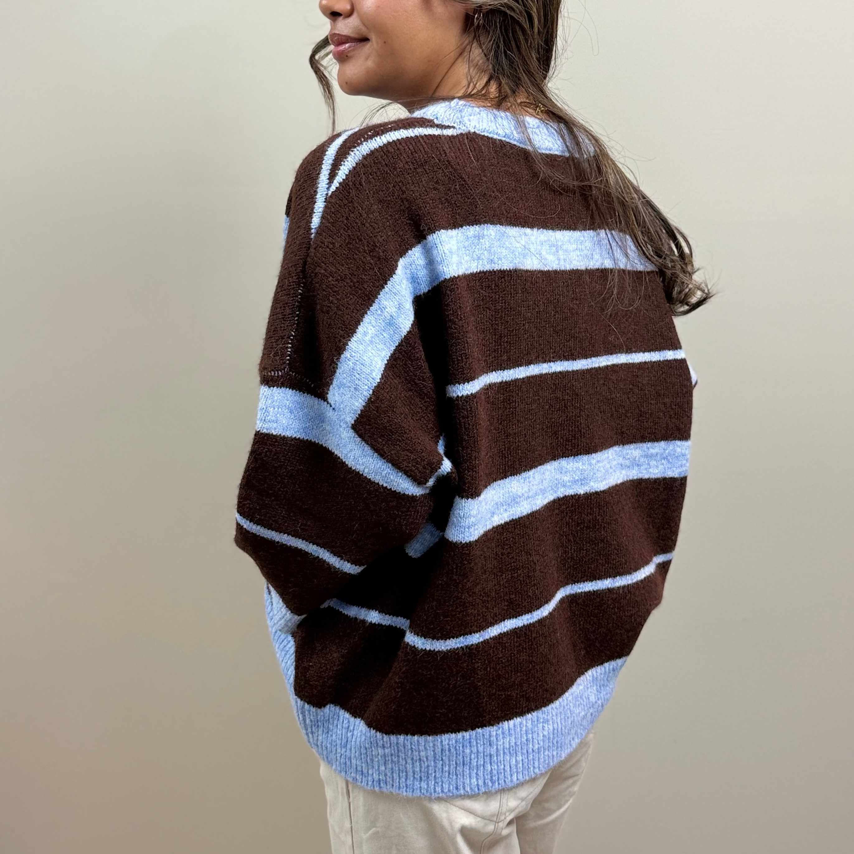 Cozy Colorblock Stripe Sweater