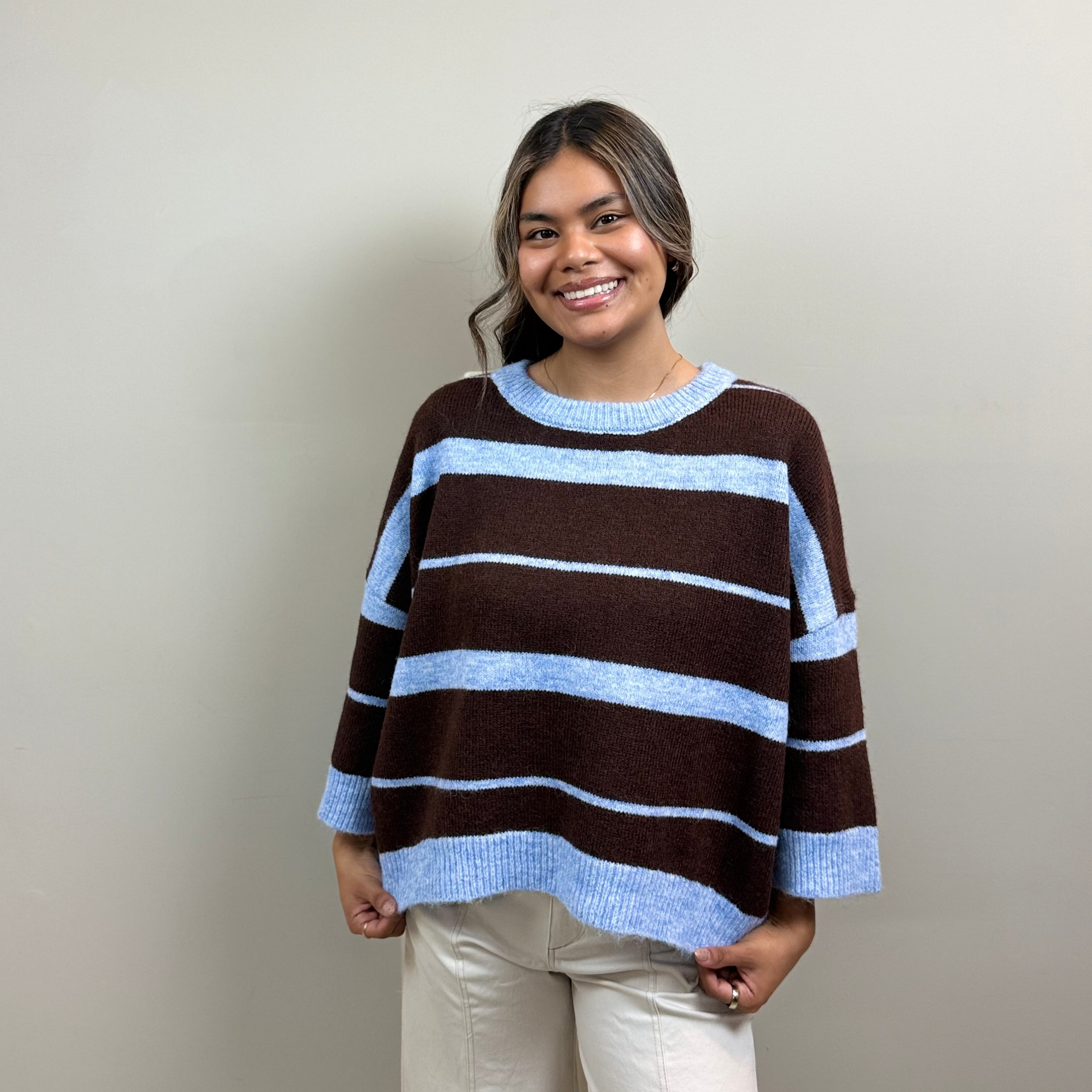 Cozy Colorblock Stripe Sweater
