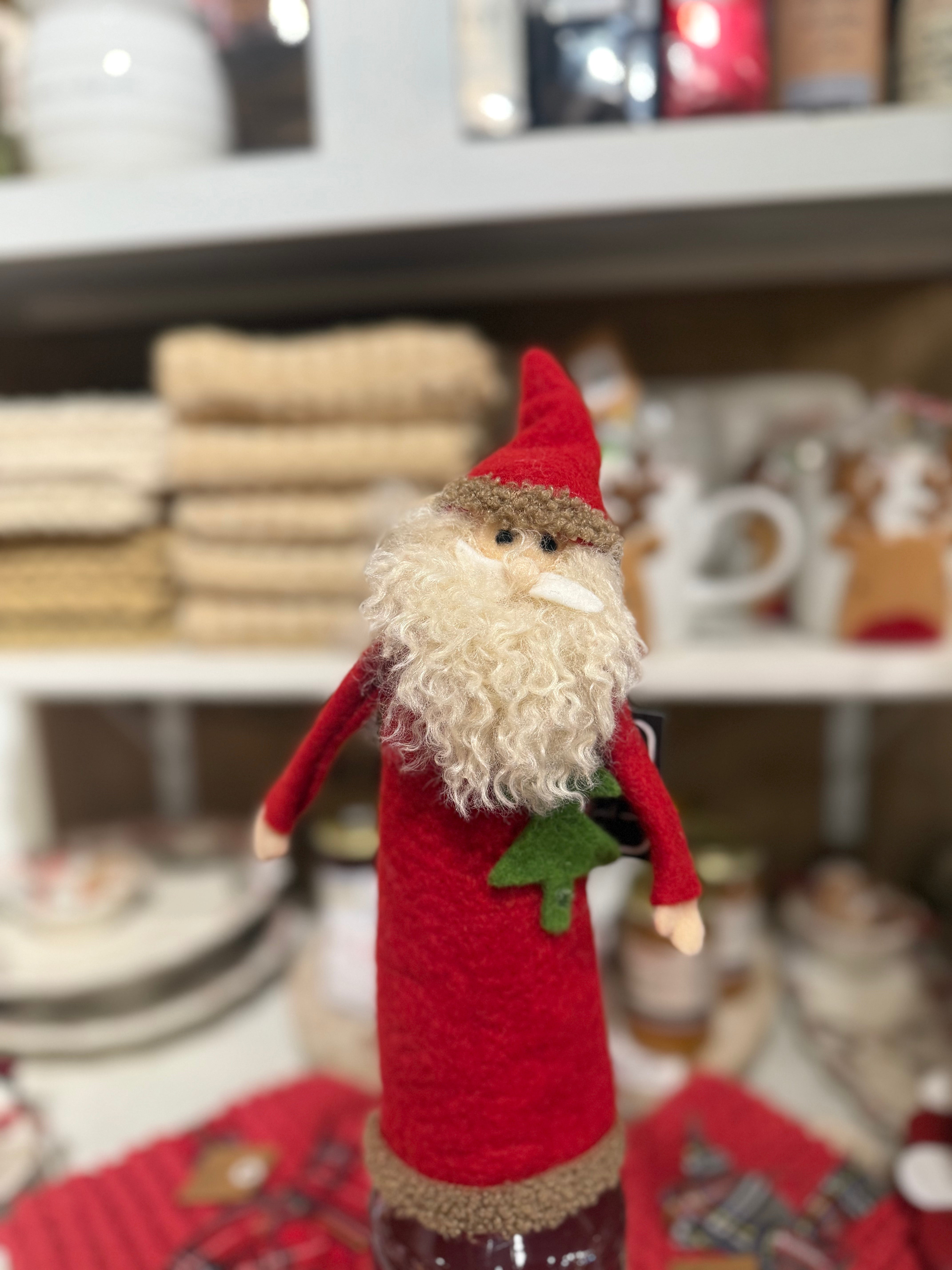 Felt Santa Wine Topper