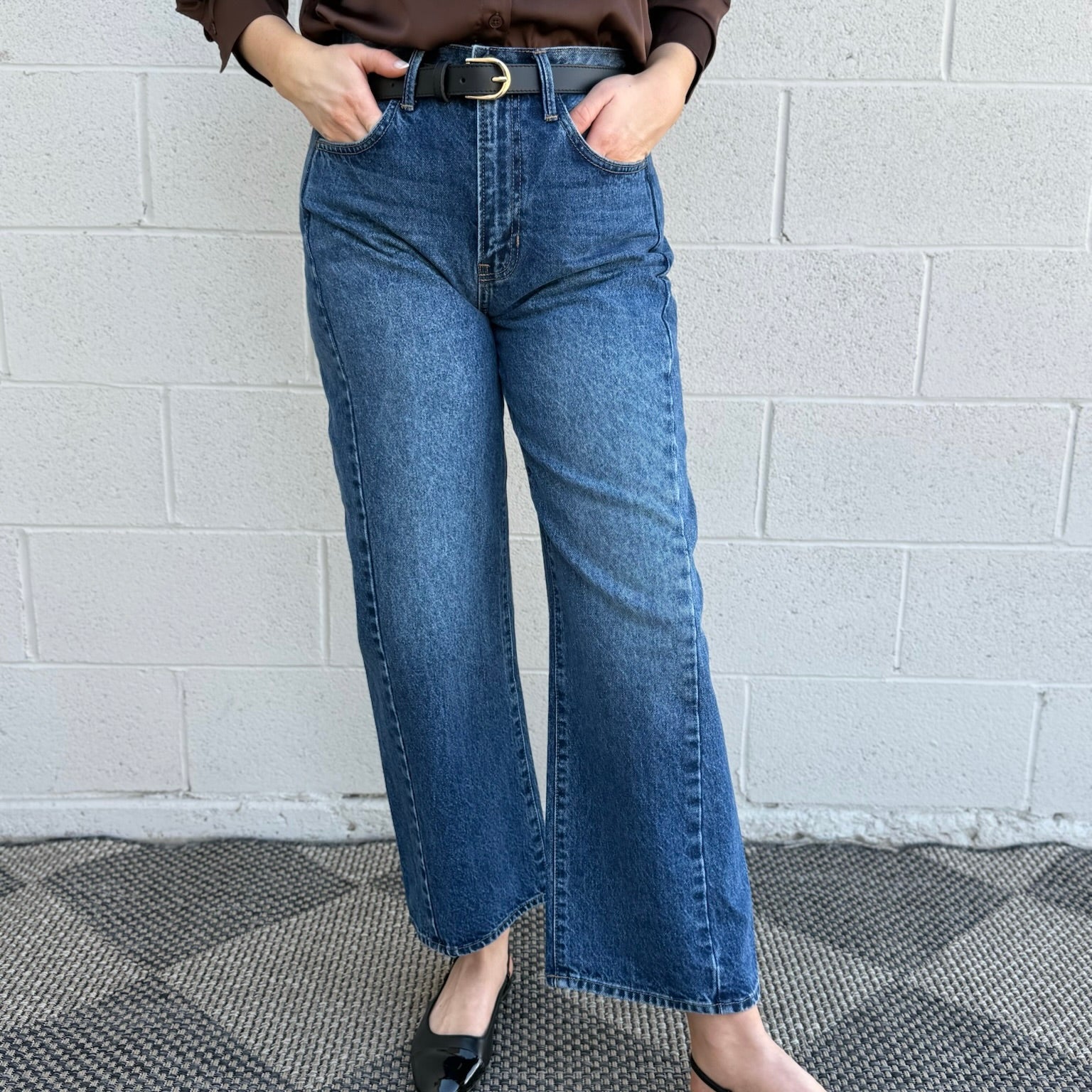Dark Denim Barrel Jean