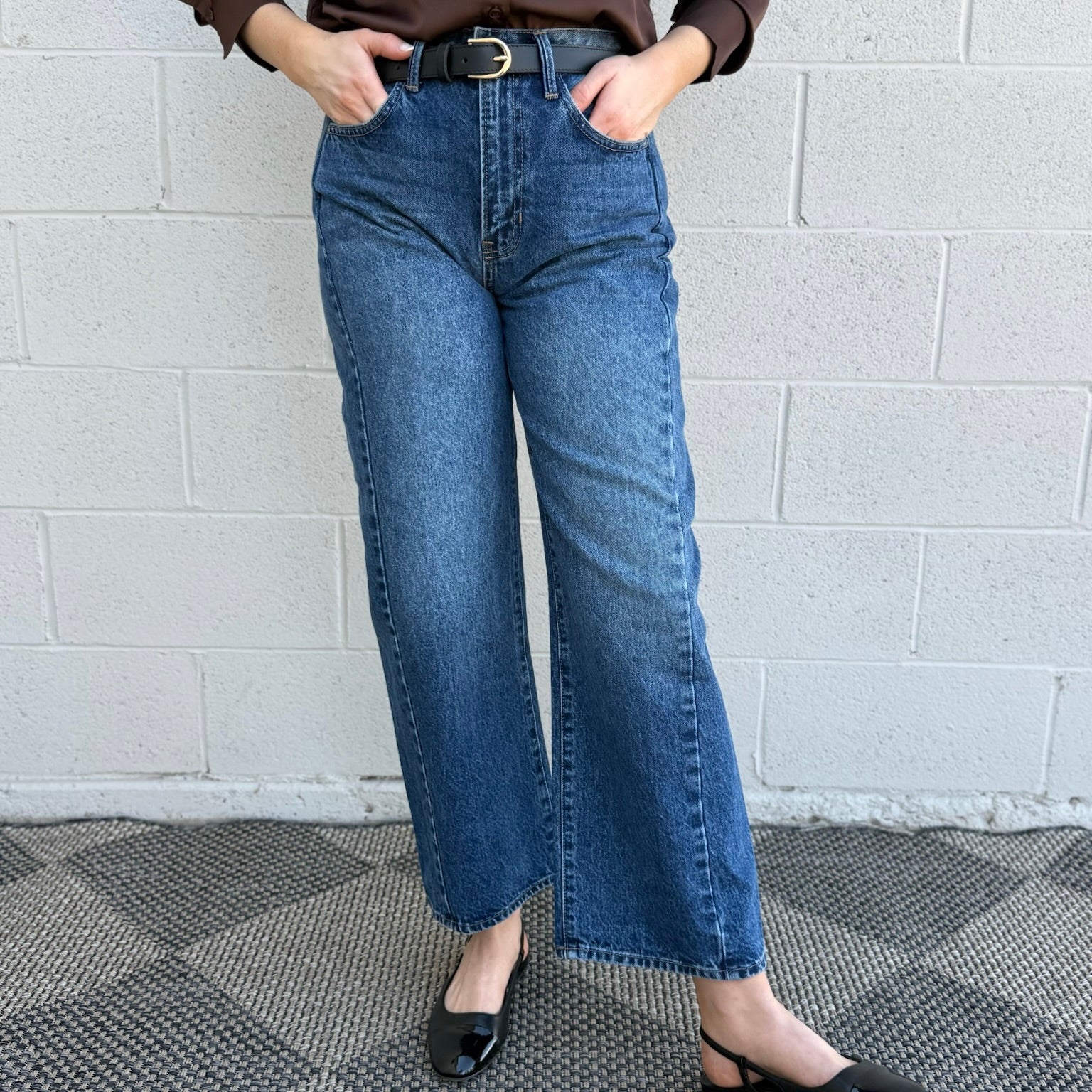 Dark Denim Barrel Jean