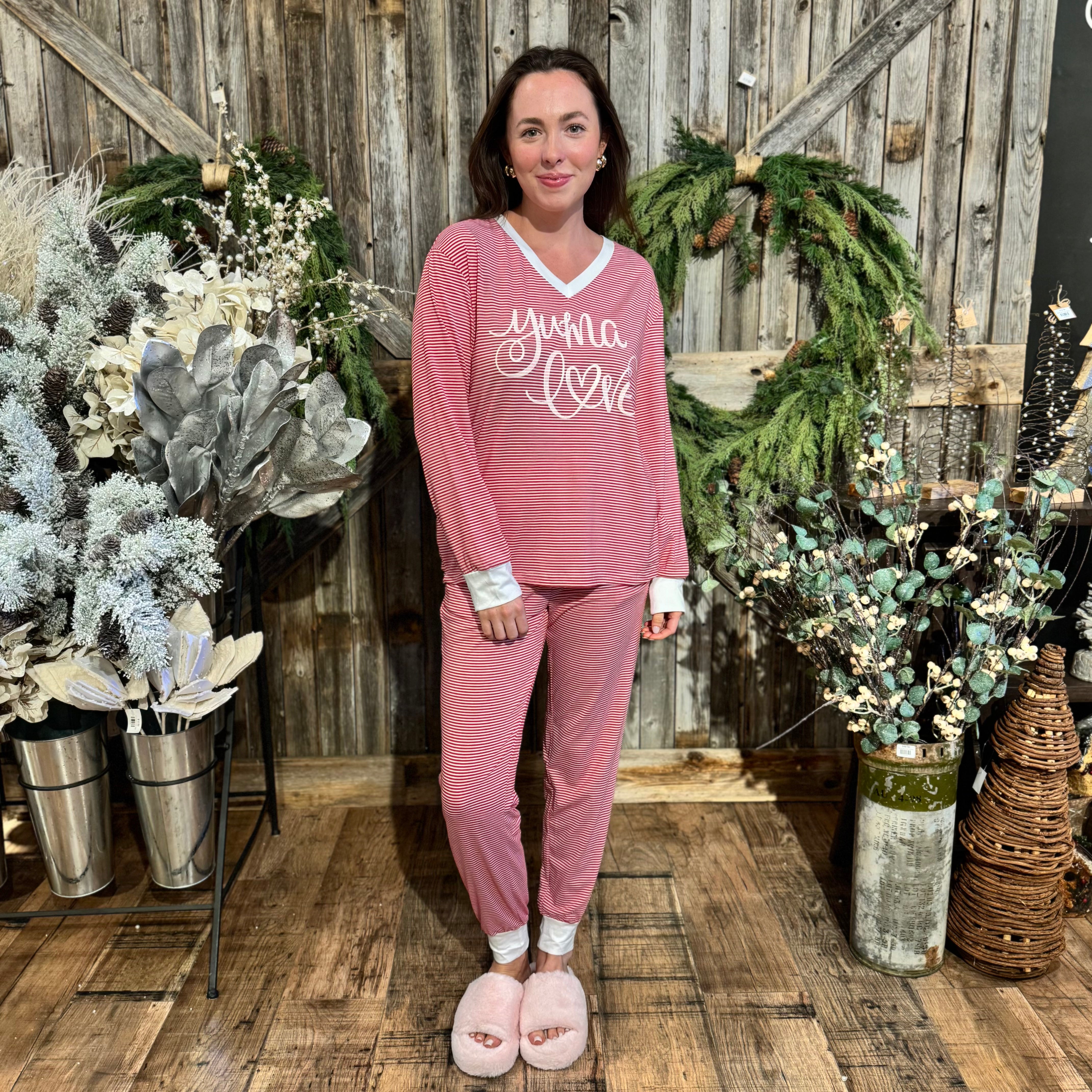 Yuma Love Striped PJ Set