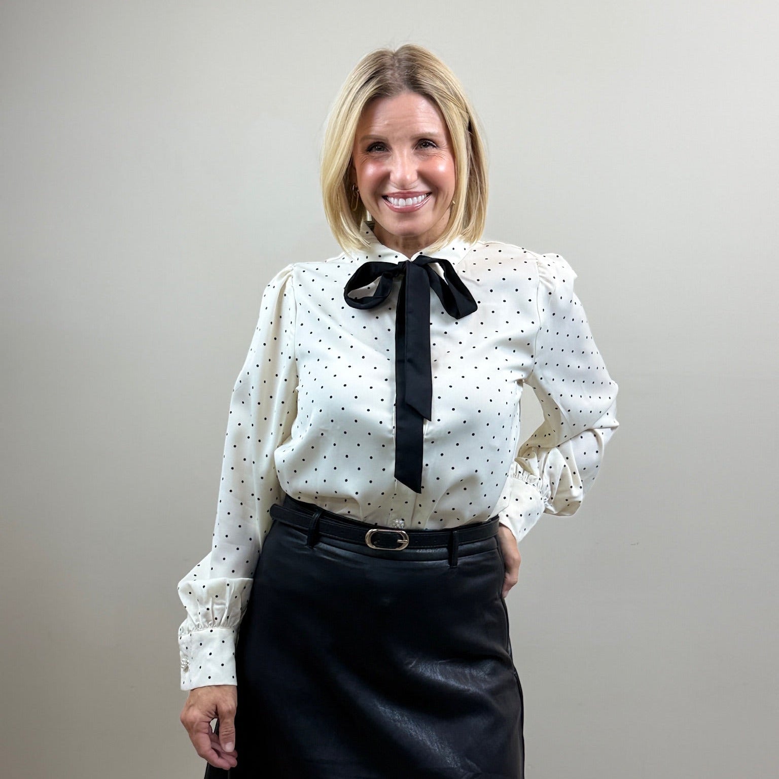 Polka Dot Pearl Blouse
