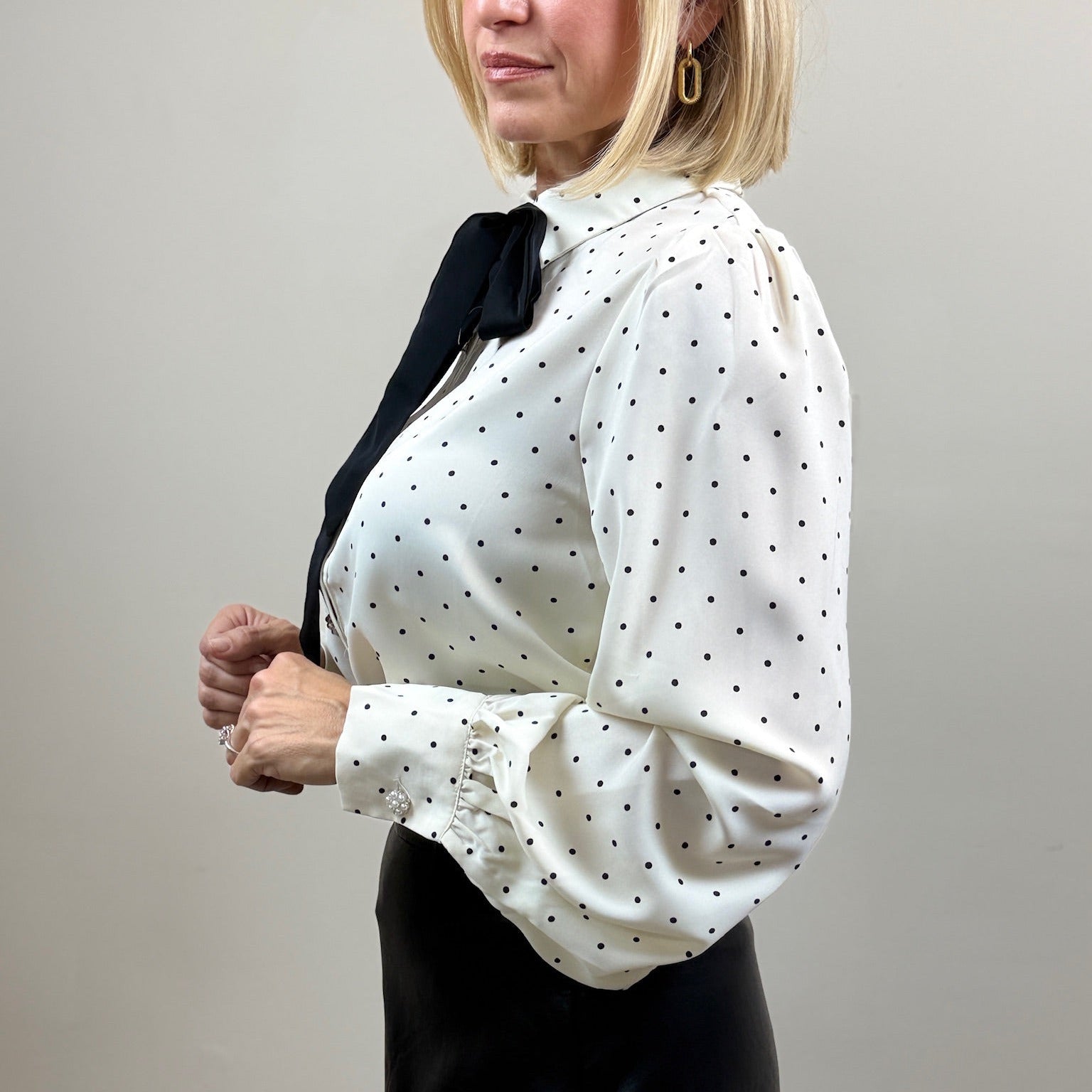Polka Dot Pearl Blouse