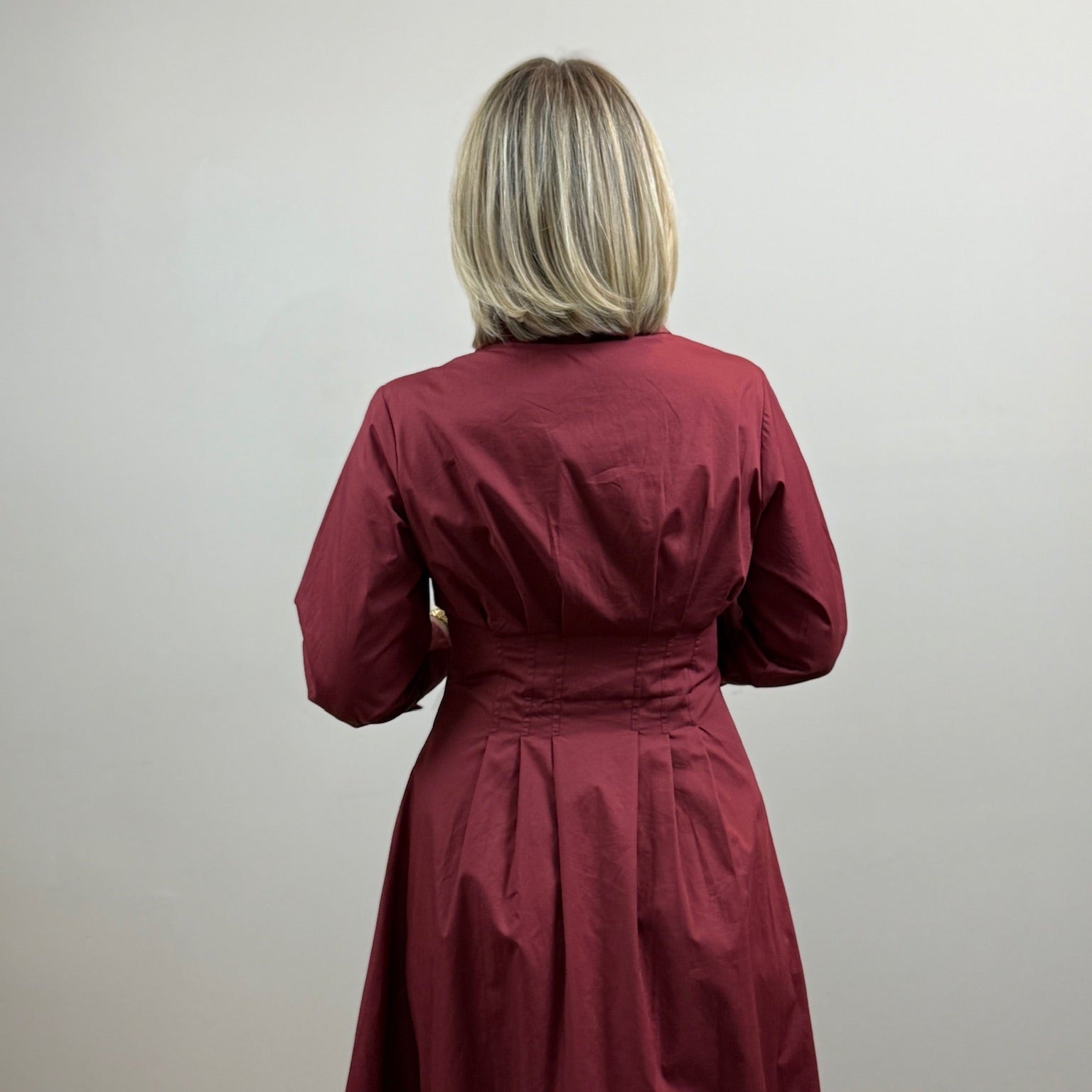 Button Front Shirt Midi Dress