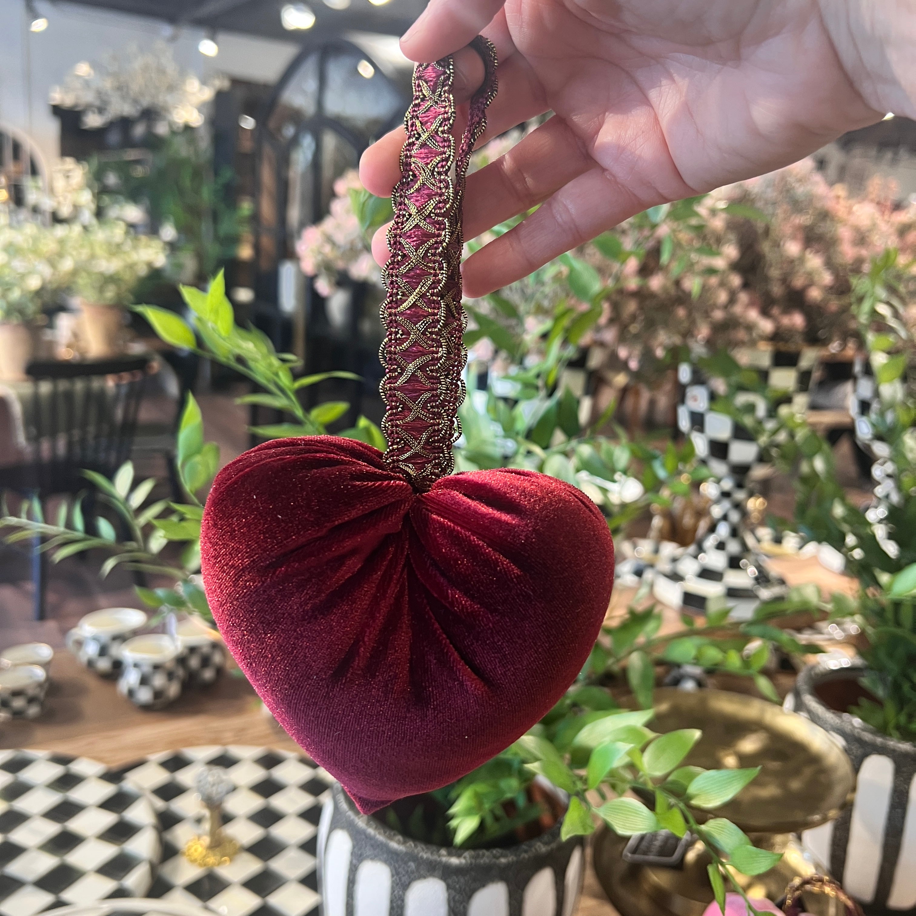 Velvet Hanging Heart