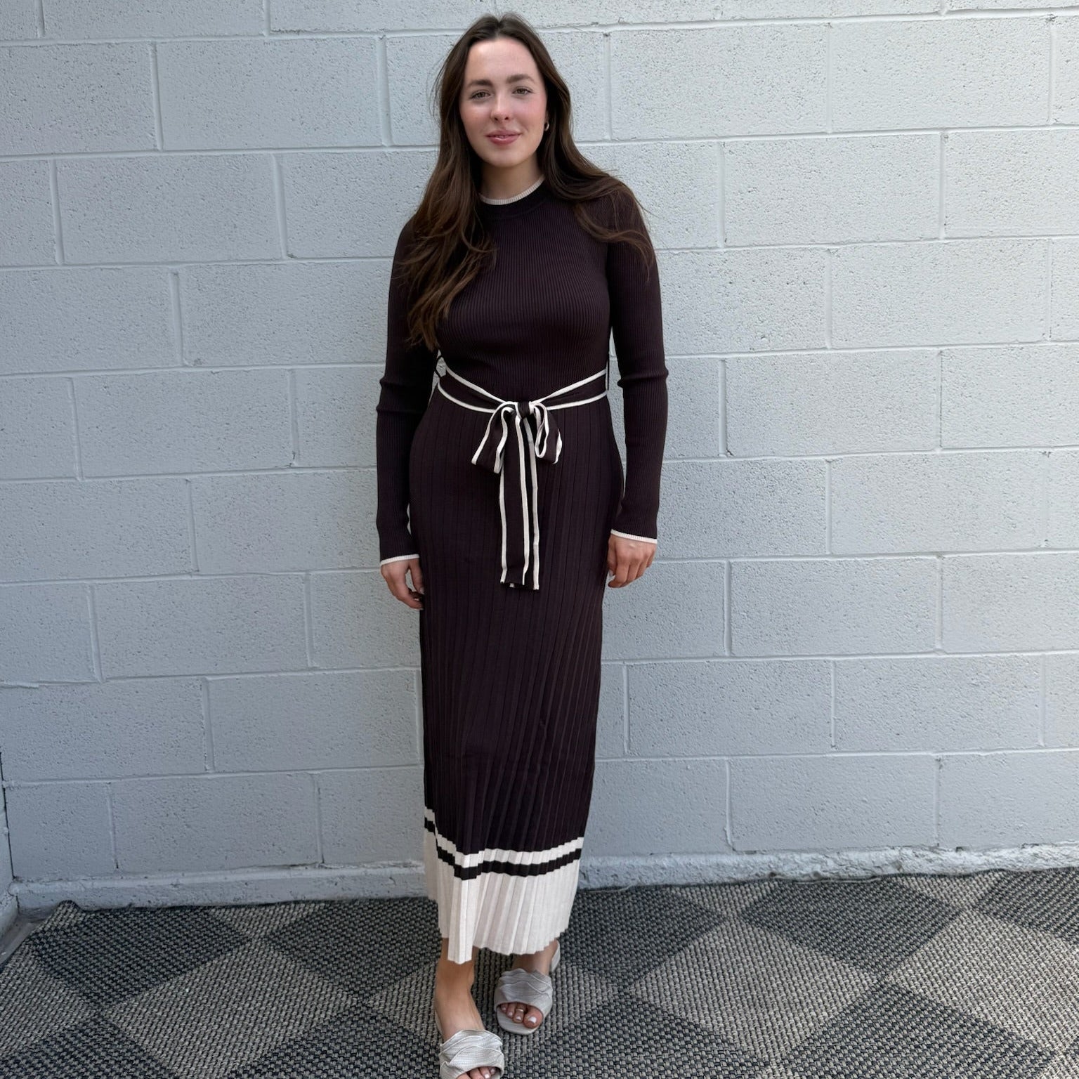 Ribbed Midi Sweater Dress