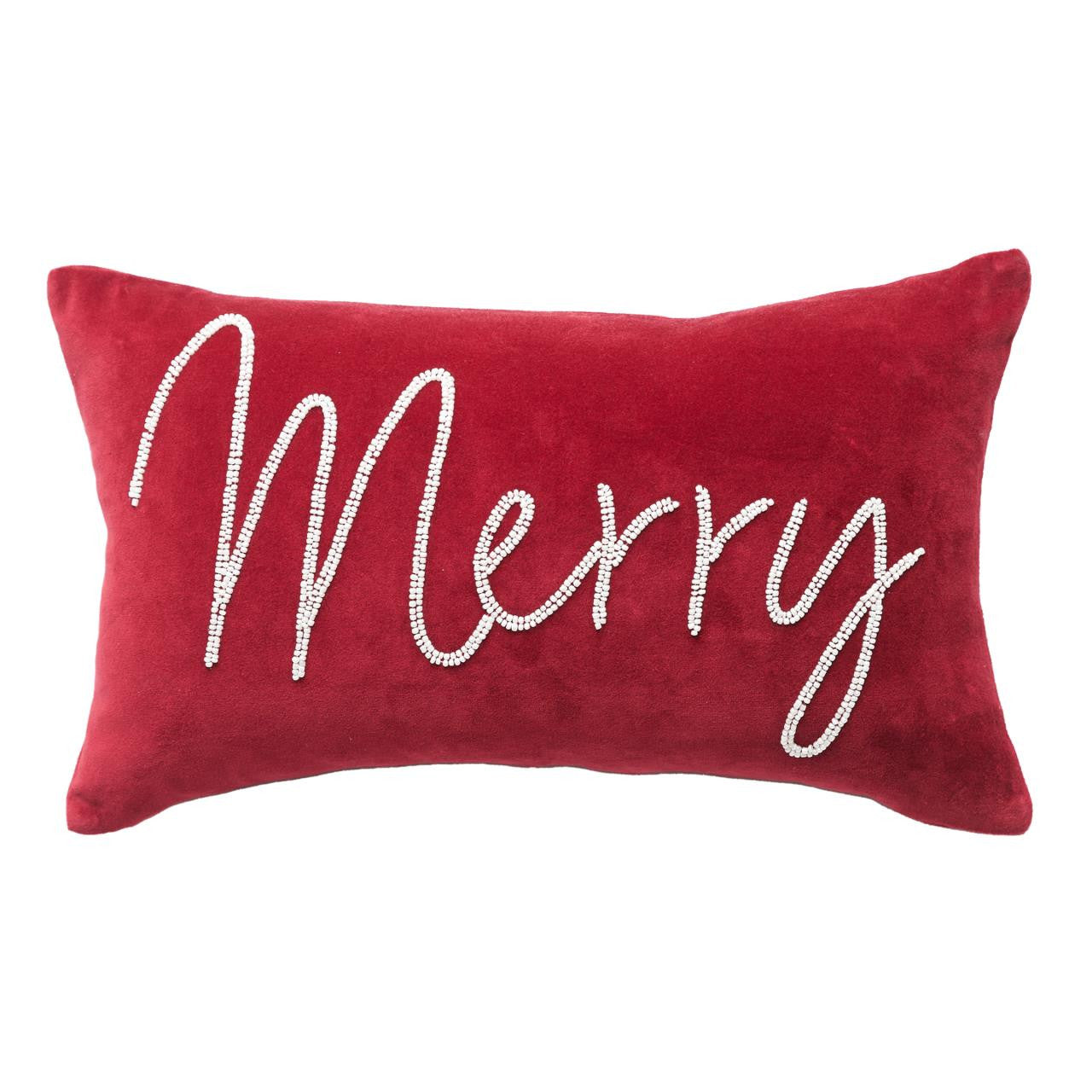 Merry Ruby Velvet Pillow