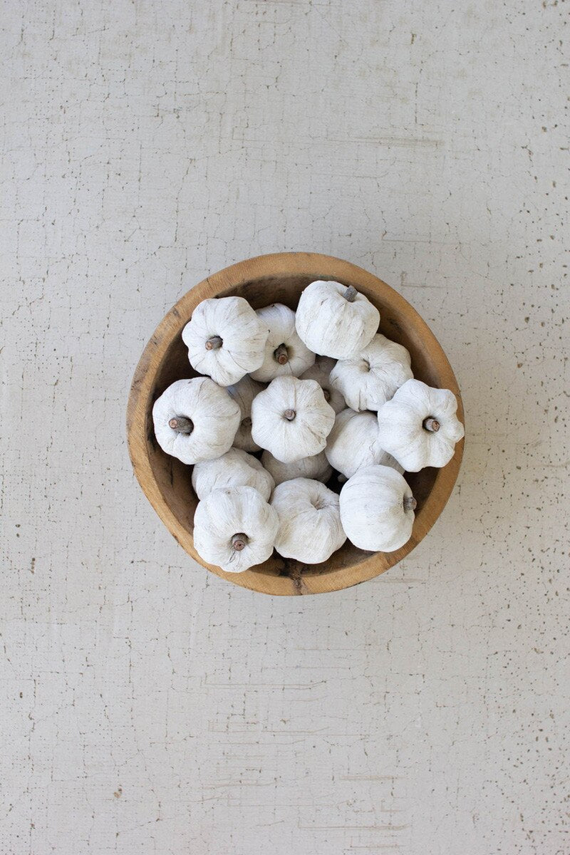 White Miniature Faux Pumpkins
