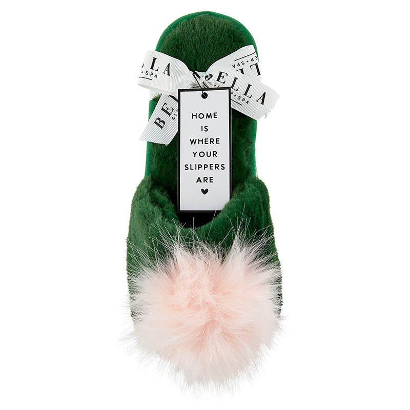 Plush Pom Pom Slippers