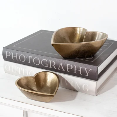 Antique Brass Heart Bowls