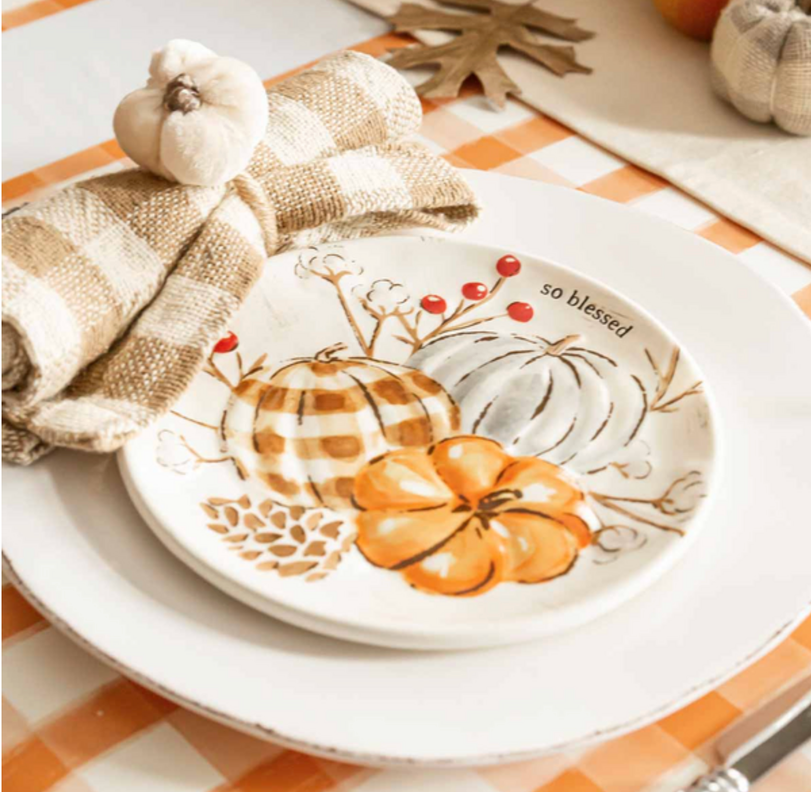 Fall Plaid Napkin Set