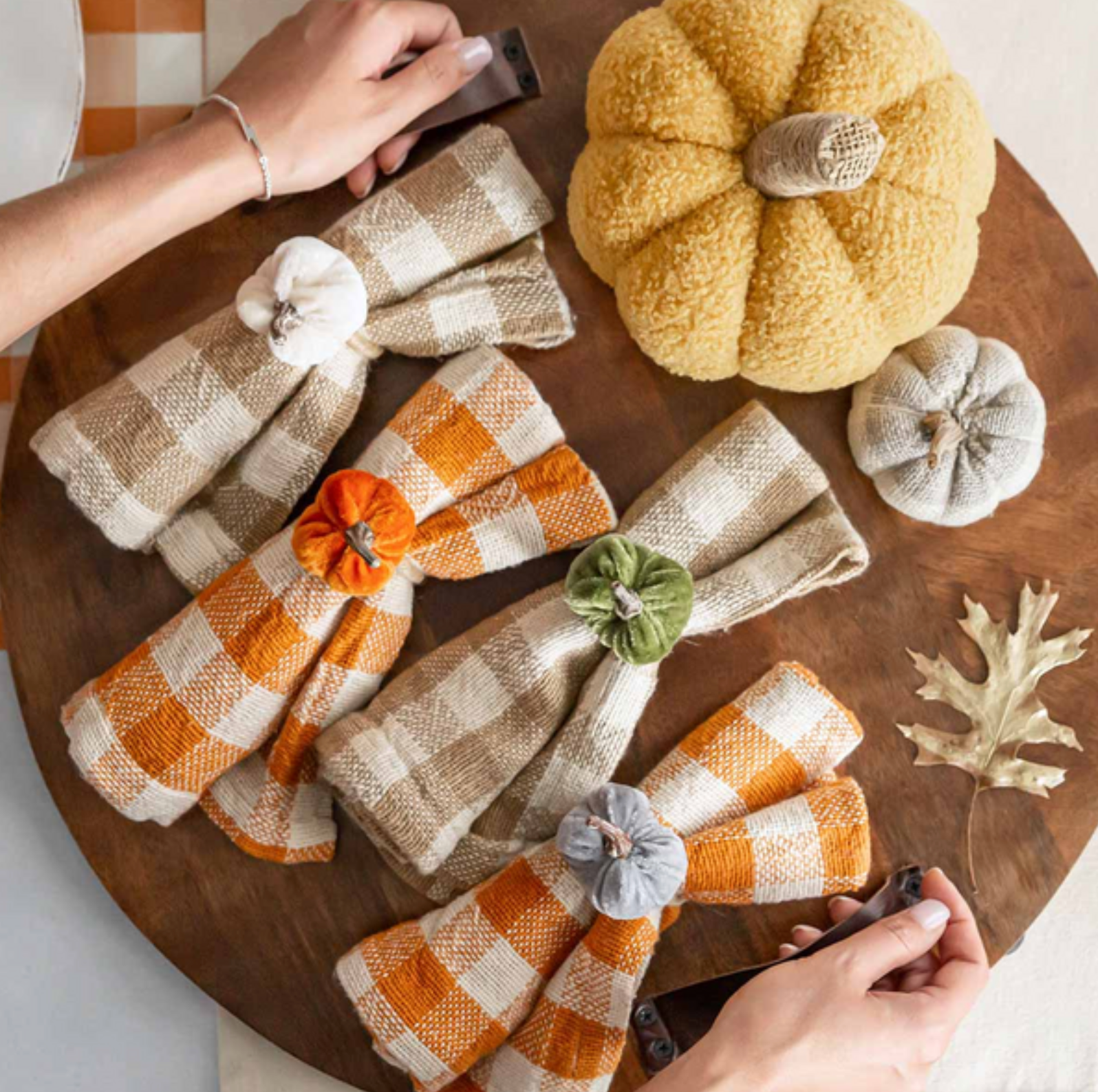 Fall Plaid Napkin Set