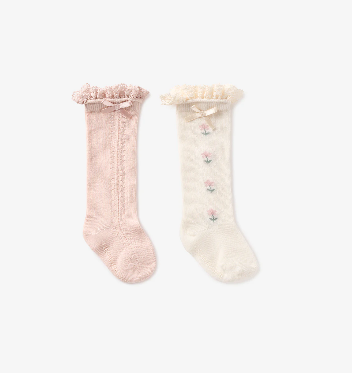 Floral Knee High Baby Socks