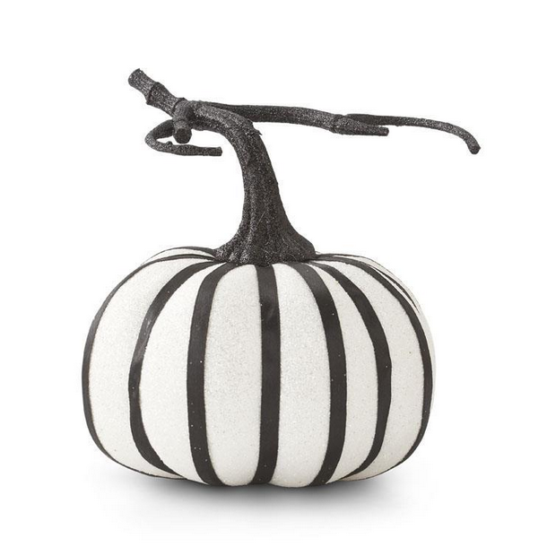 Black & White Striped Pumpkin