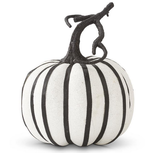 Black & White Striped Pumpkin