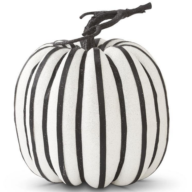 Black & White Striped Pumpkin