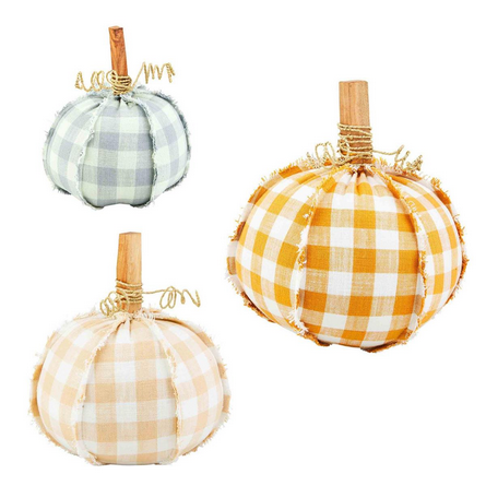 Gingham Pumpkins