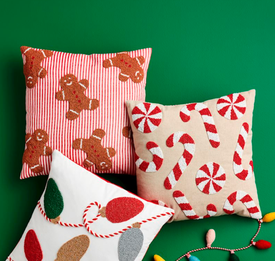 Christmas Beaded Pillow