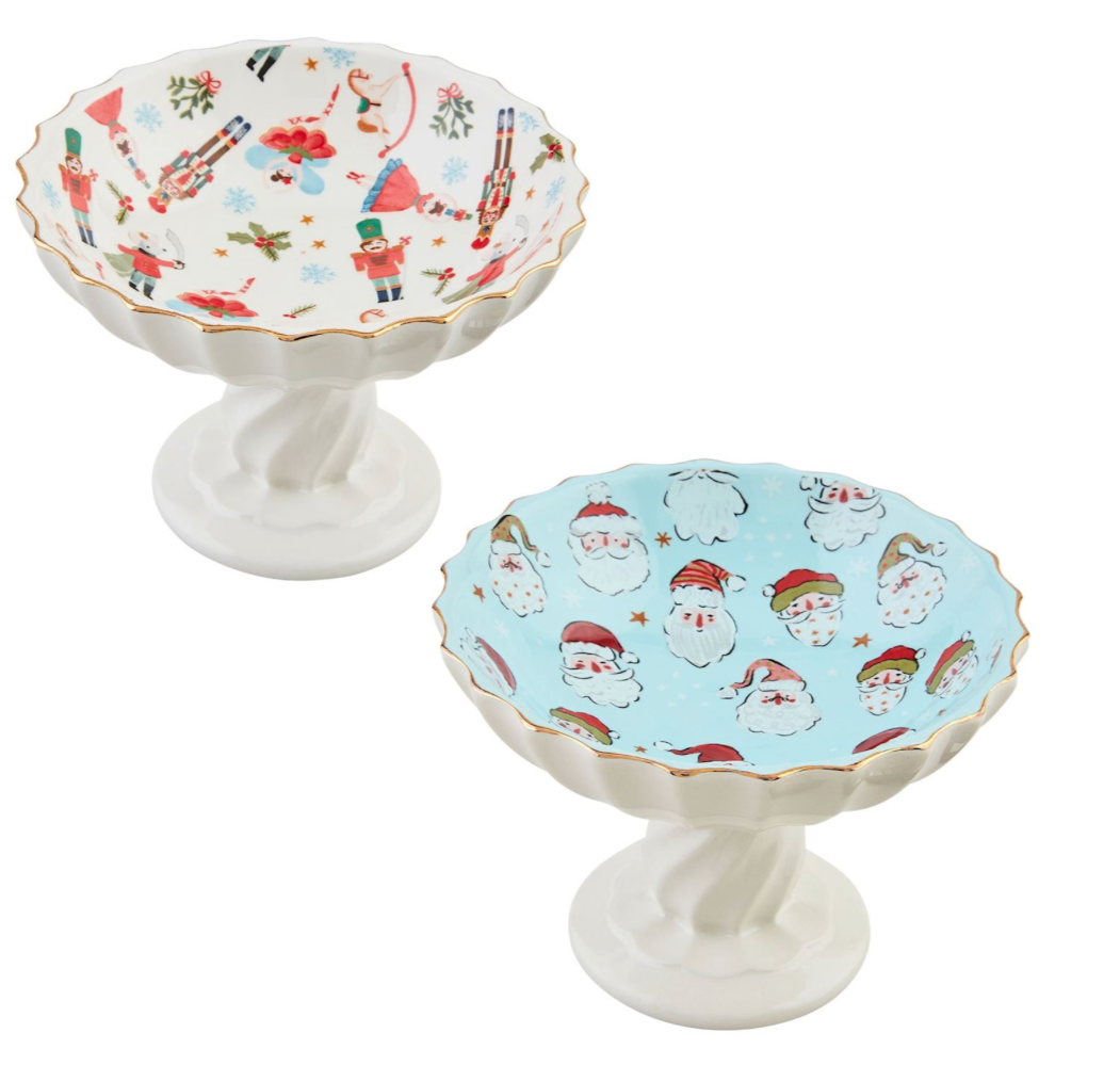 Christmas Pedestal Candy Dishes