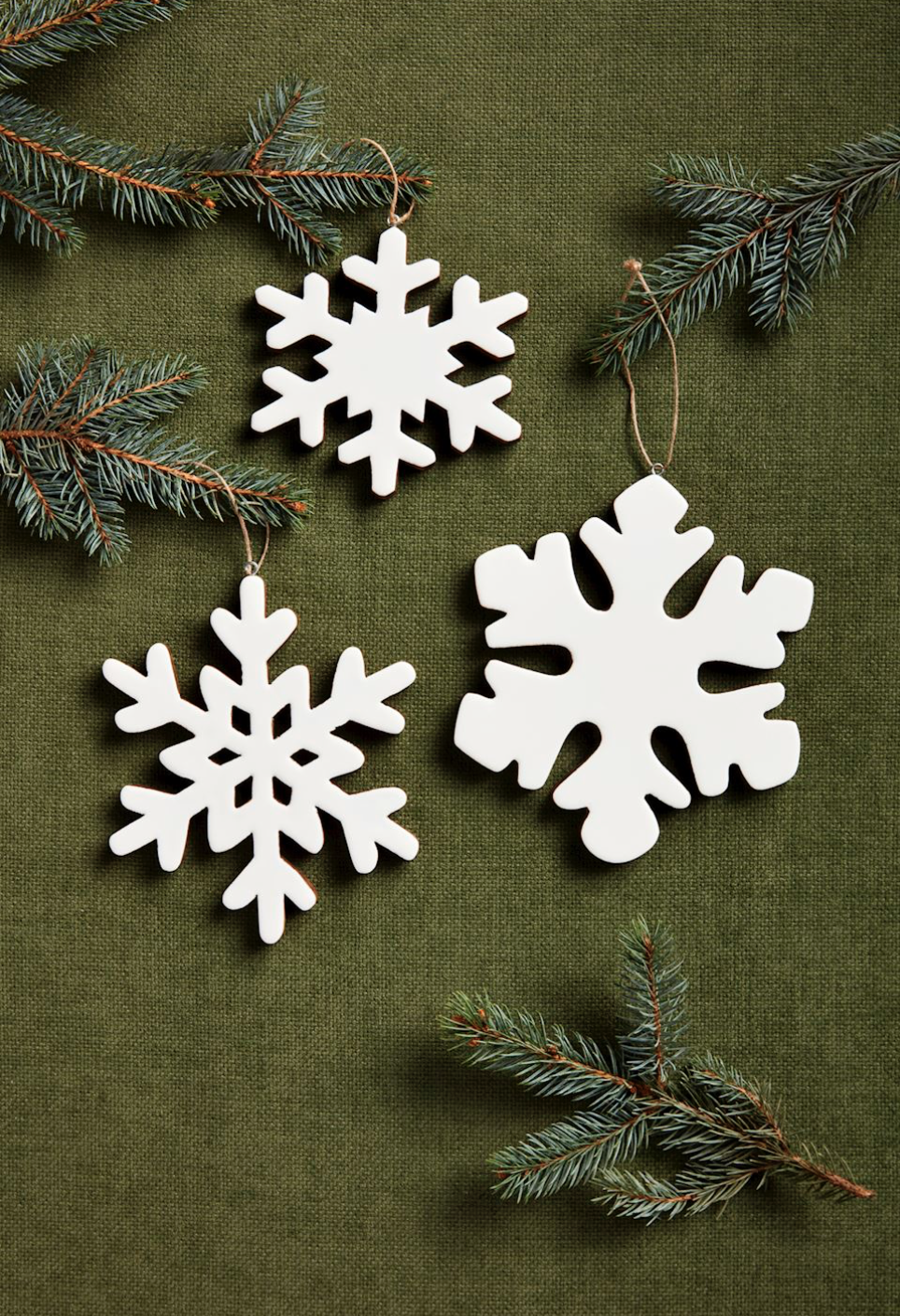 Enamel Snowflake Ornaments