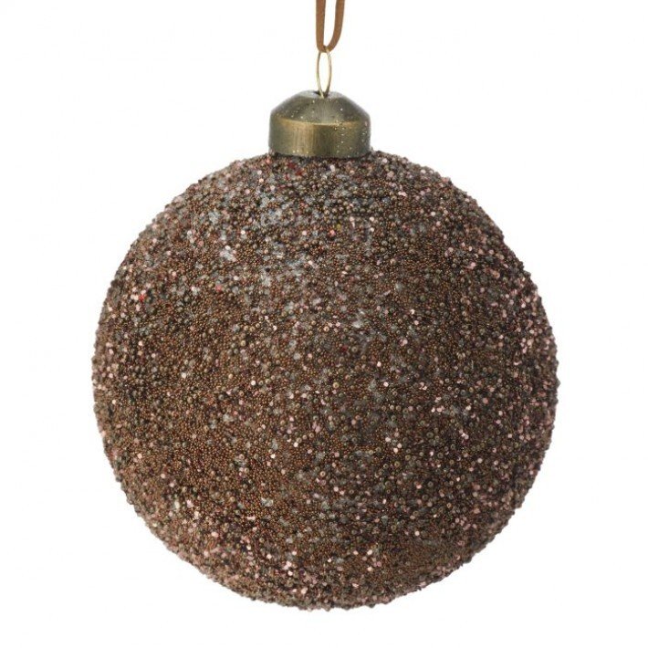 Chocolate Brown Crusted Ornament