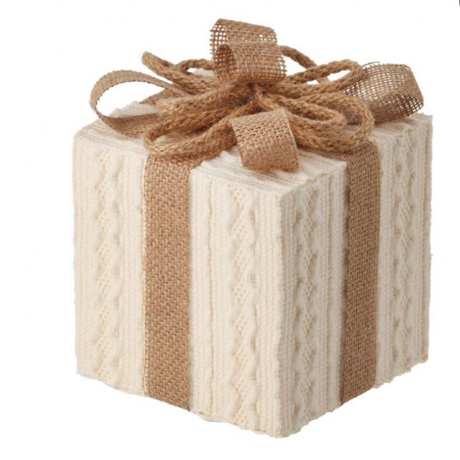 Sweater Burlap Present Boxes