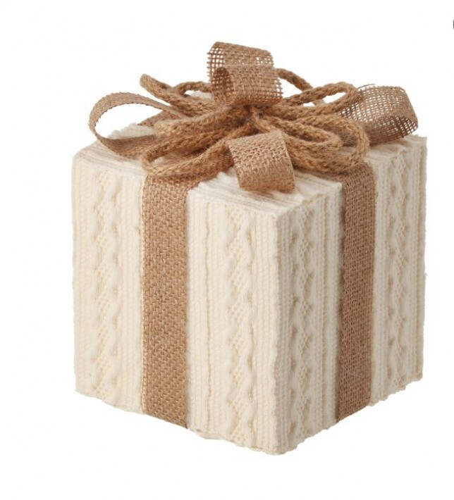 Sweater Burlap Present Boxes