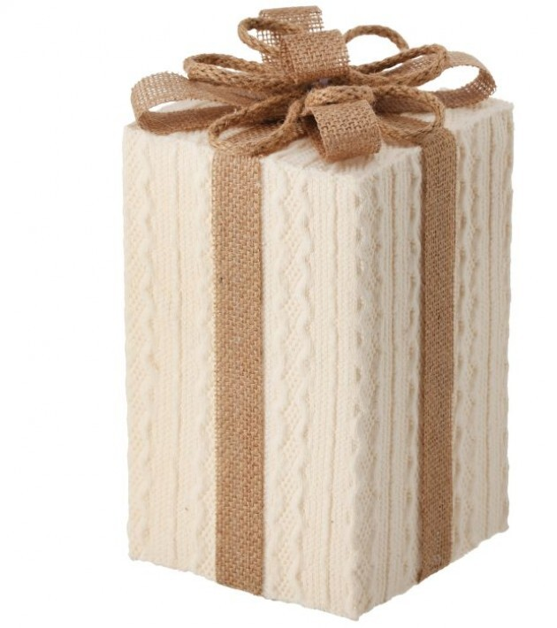 Sweater Burlap Present Boxes