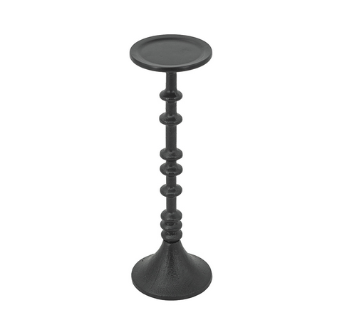 13.5" Black Spindle Iron Candle Holder