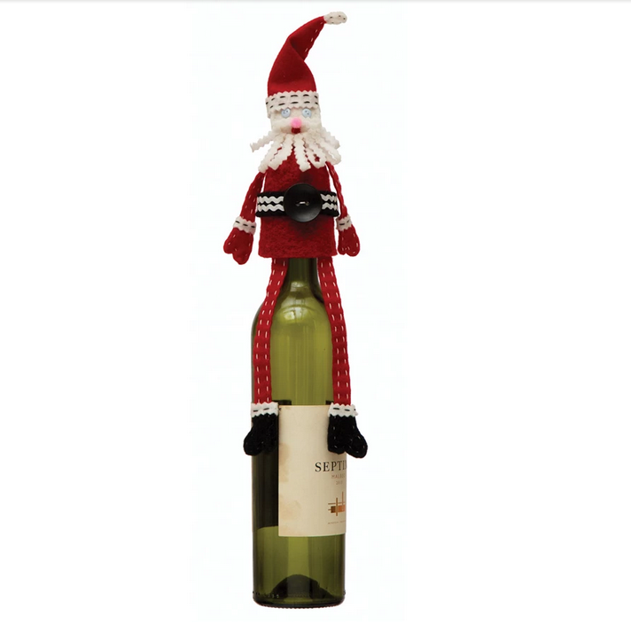 Wool Santa Bottle Topper