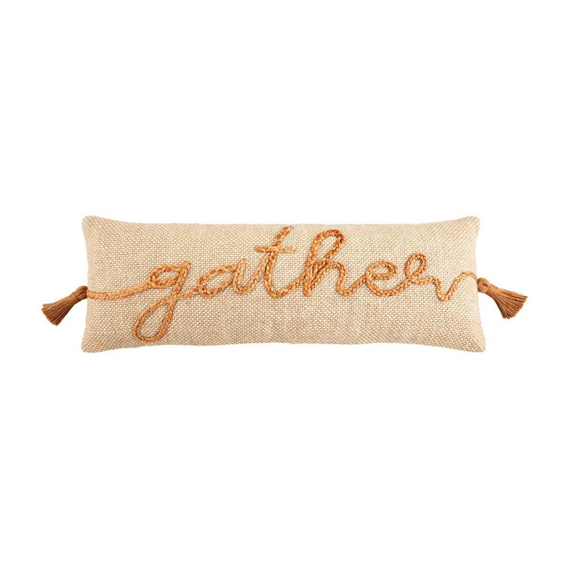 Gather Jute Tassle Pillow